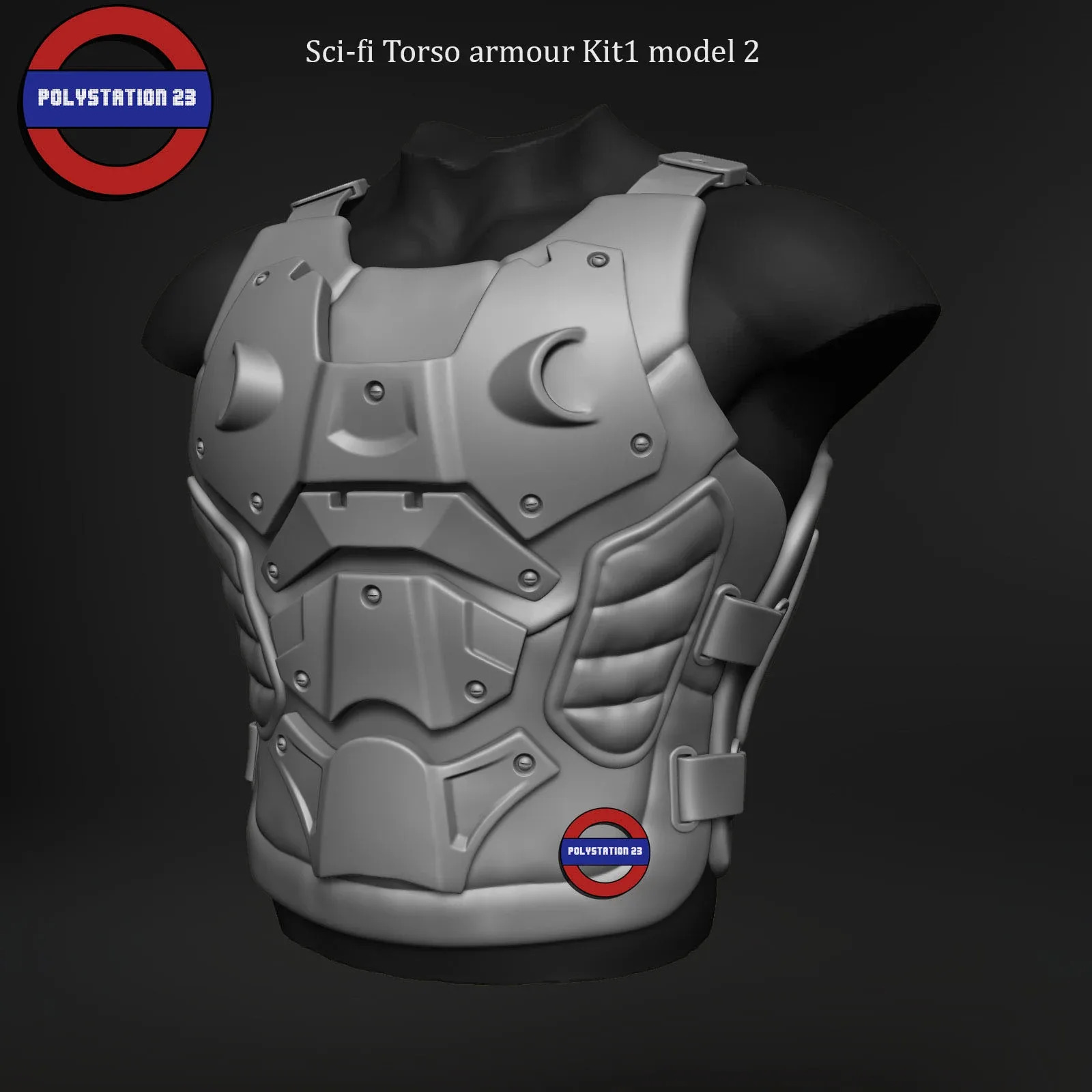 Sci fi Armour torso Kitbash v2 pack of 5 zbrush highpoly