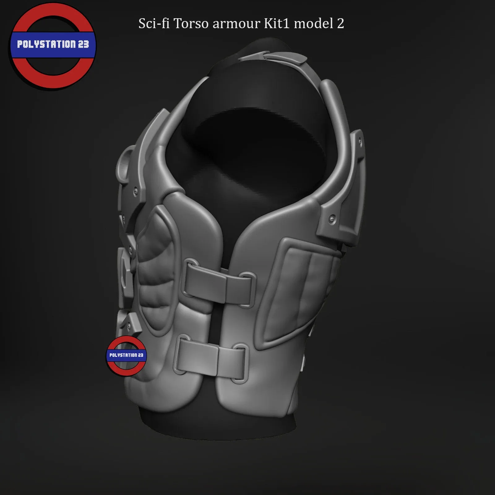 Sci fi Armour torso Kitbash v2 pack of 5 zbrush highpoly