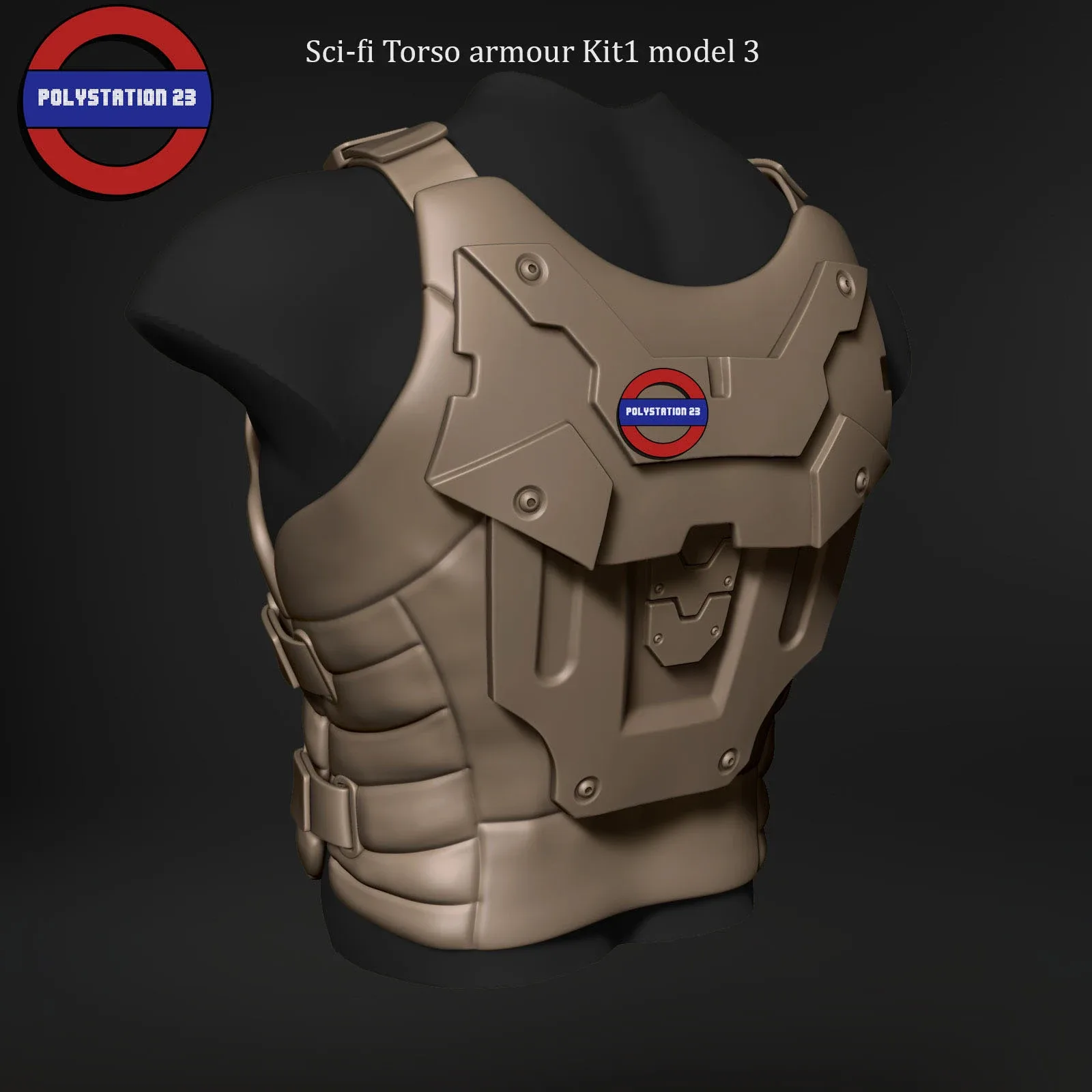 Sci fi Armour torso Kitbash v2 pack of 5 zbrush highpoly