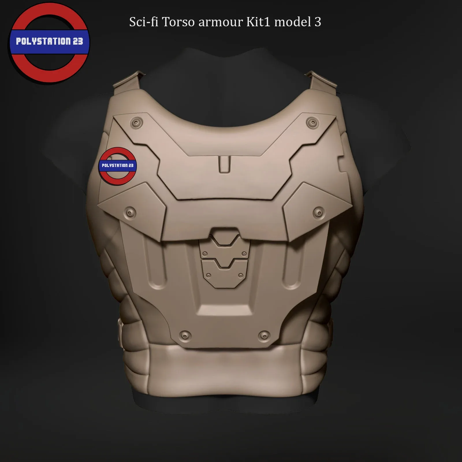 Sci fi Armour torso Kitbash v2 pack of 5 zbrush highpoly