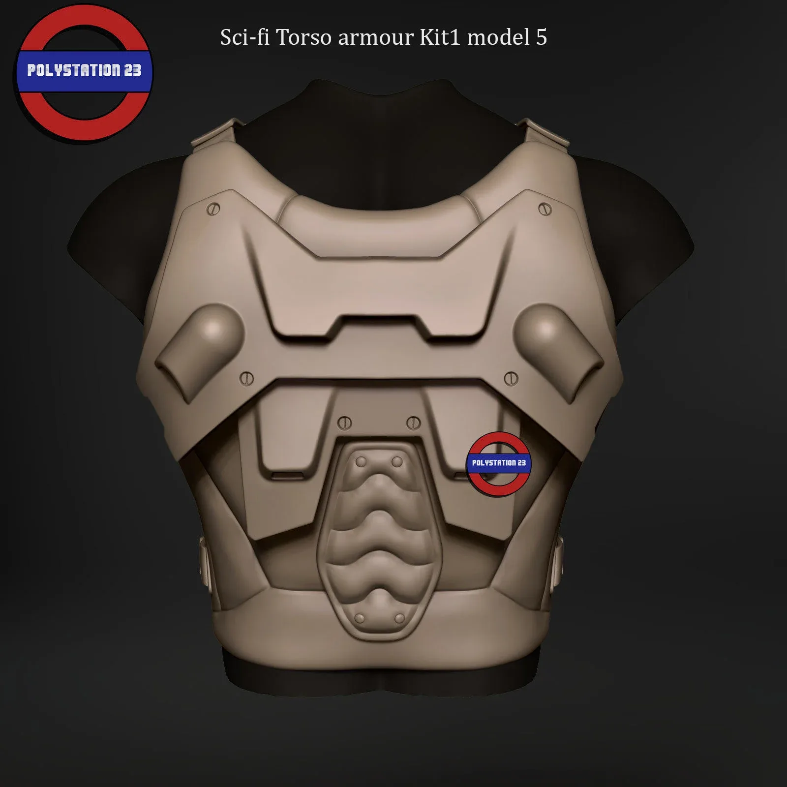 Sci fi Armour torso Kitbash v2 pack of 5 zbrush highpoly