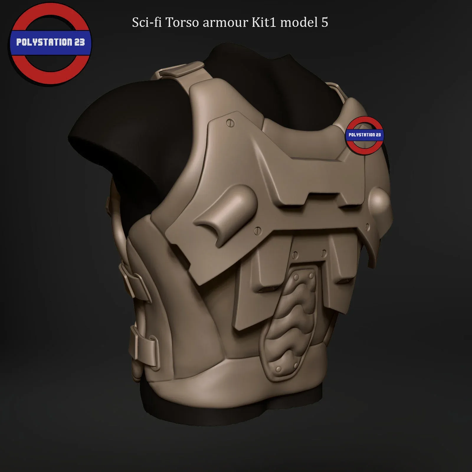 Sci fi Armour torso Kitbash v2 pack of 5 zbrush highpoly