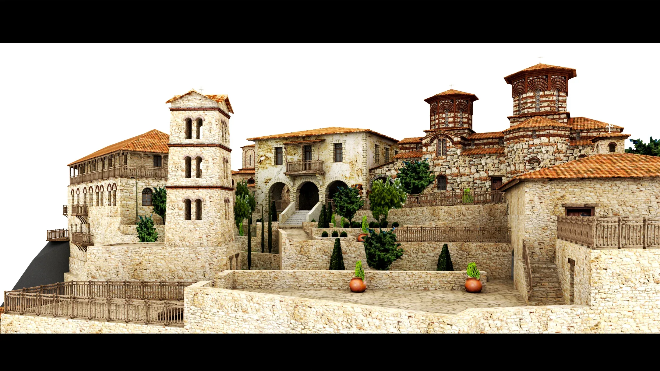 Monastery of Varlaam- 3d Model