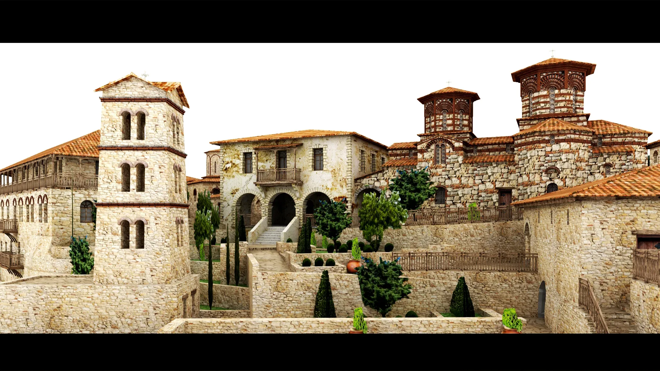 Monastery of Varlaam- 3d Model