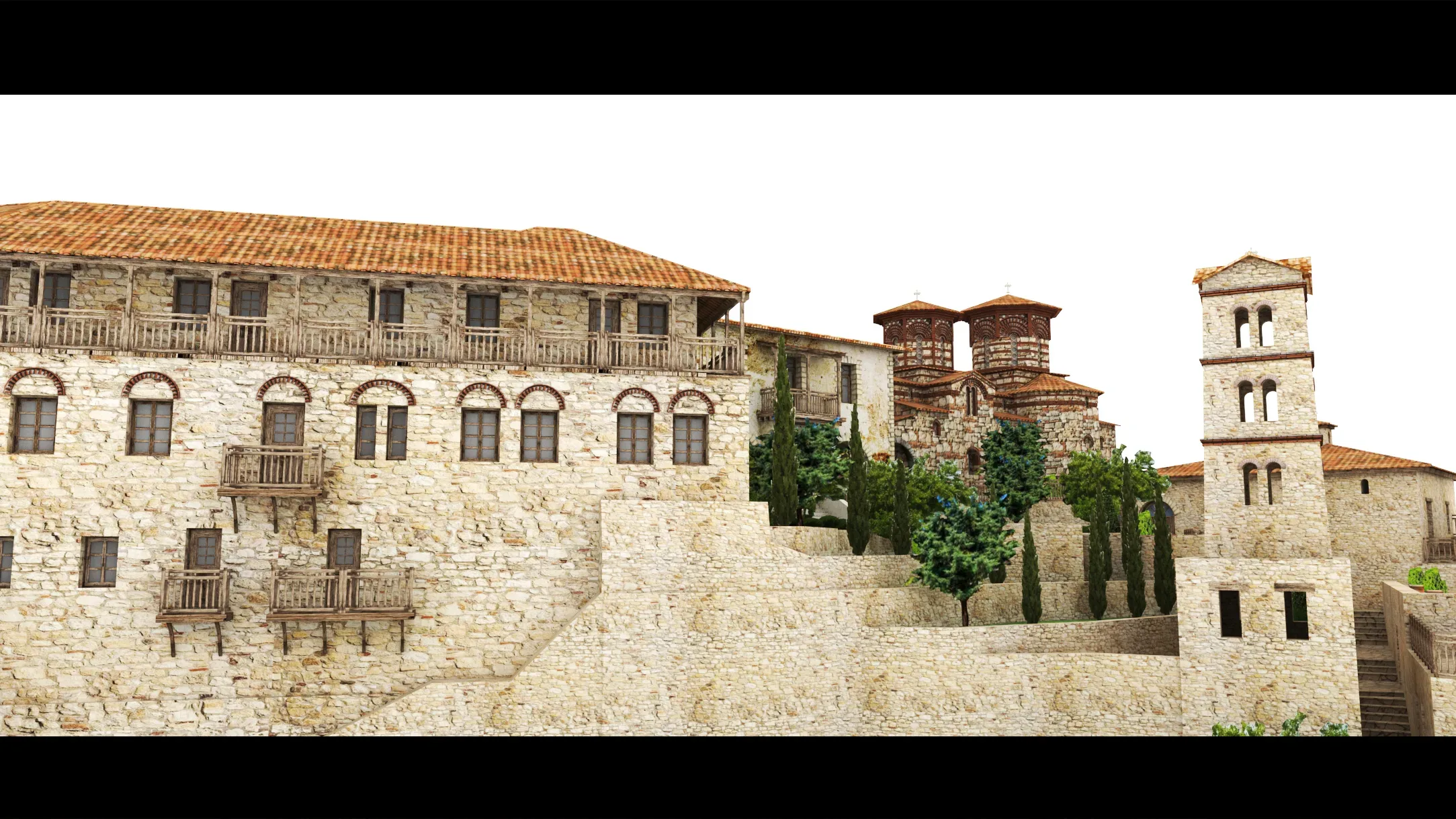 Monastery of Varlaam- 3d Model