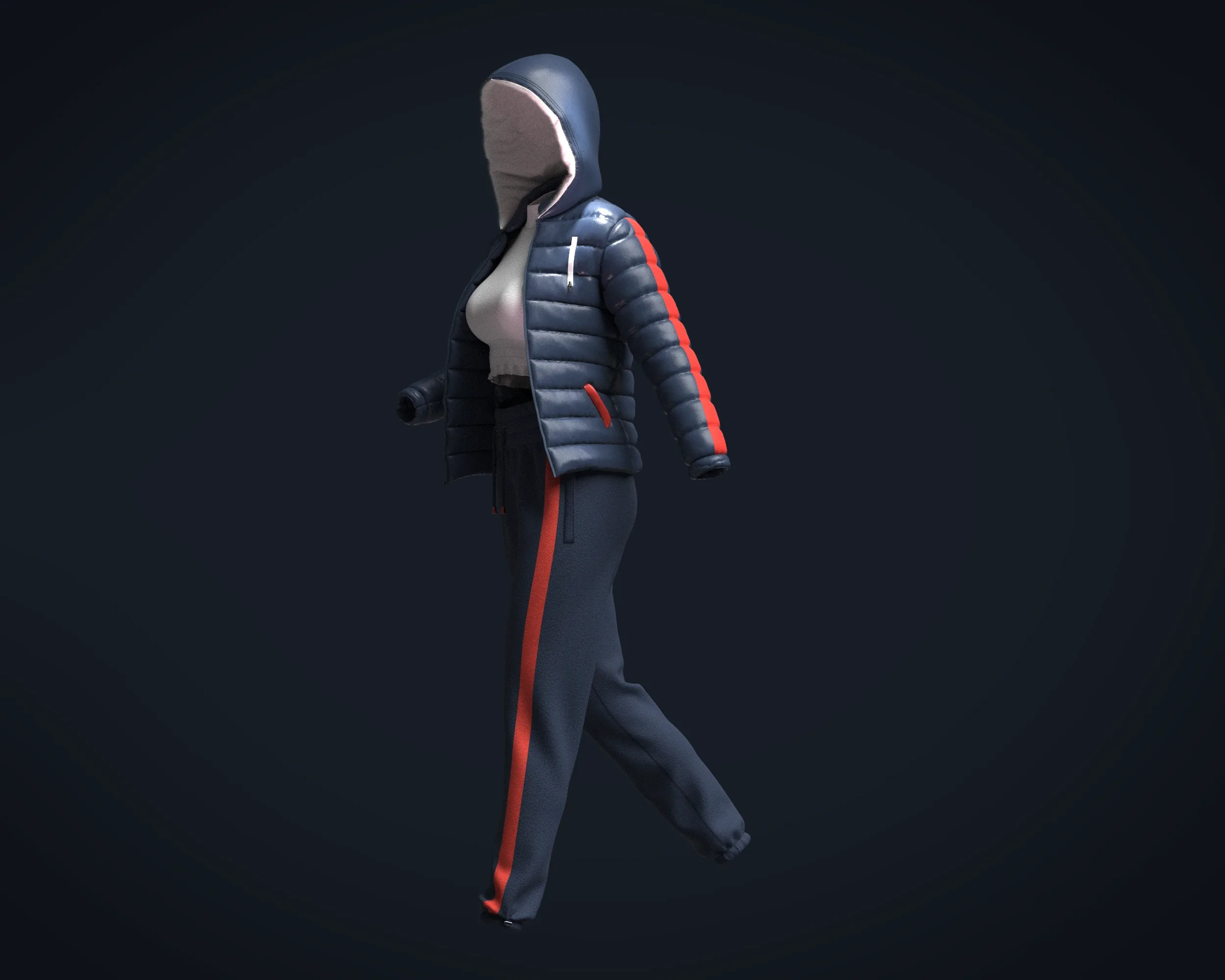 Girls Outfit - Puffer Jacket with Jogger