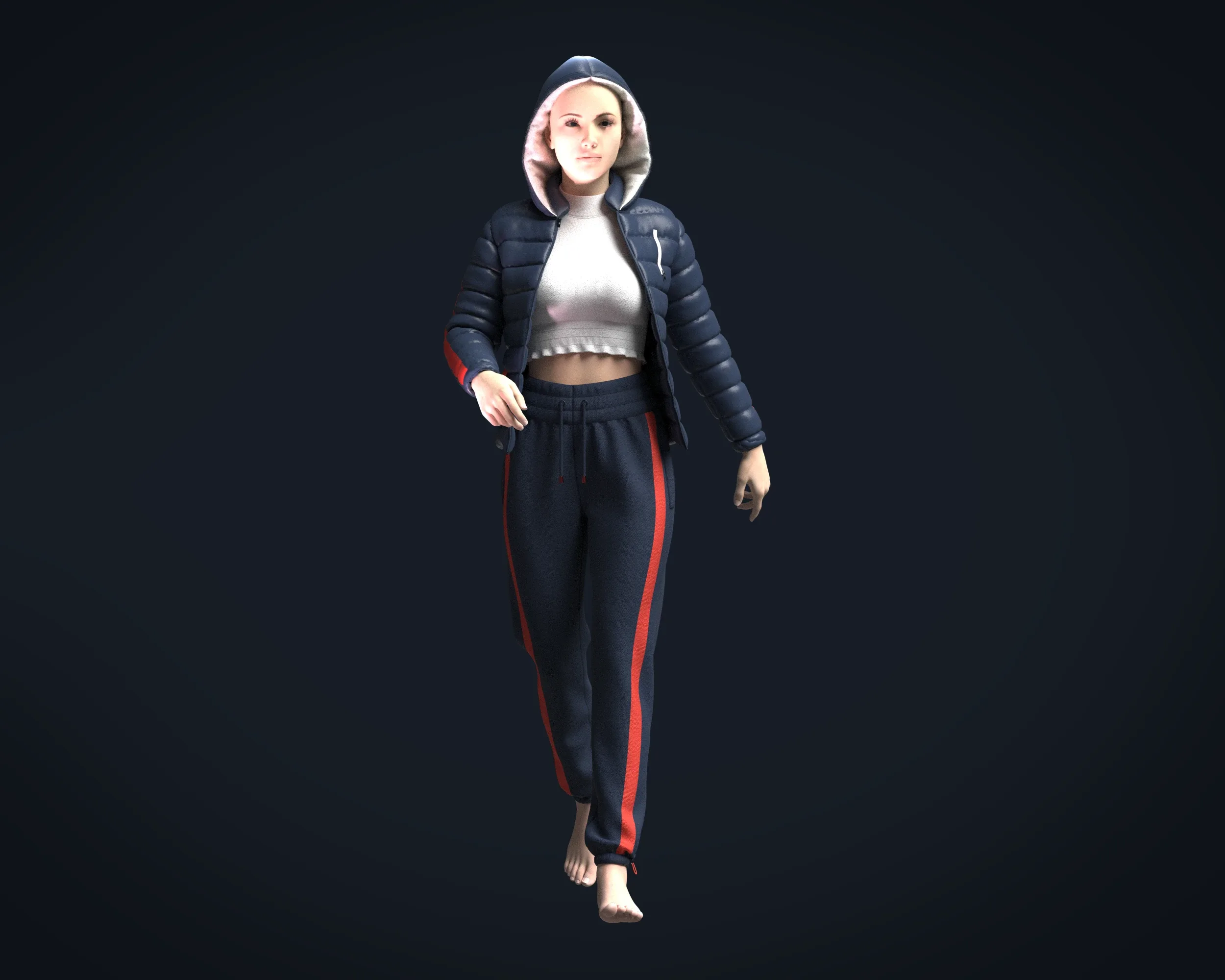 Girls Outfit - Puffer Jacket with Jogger