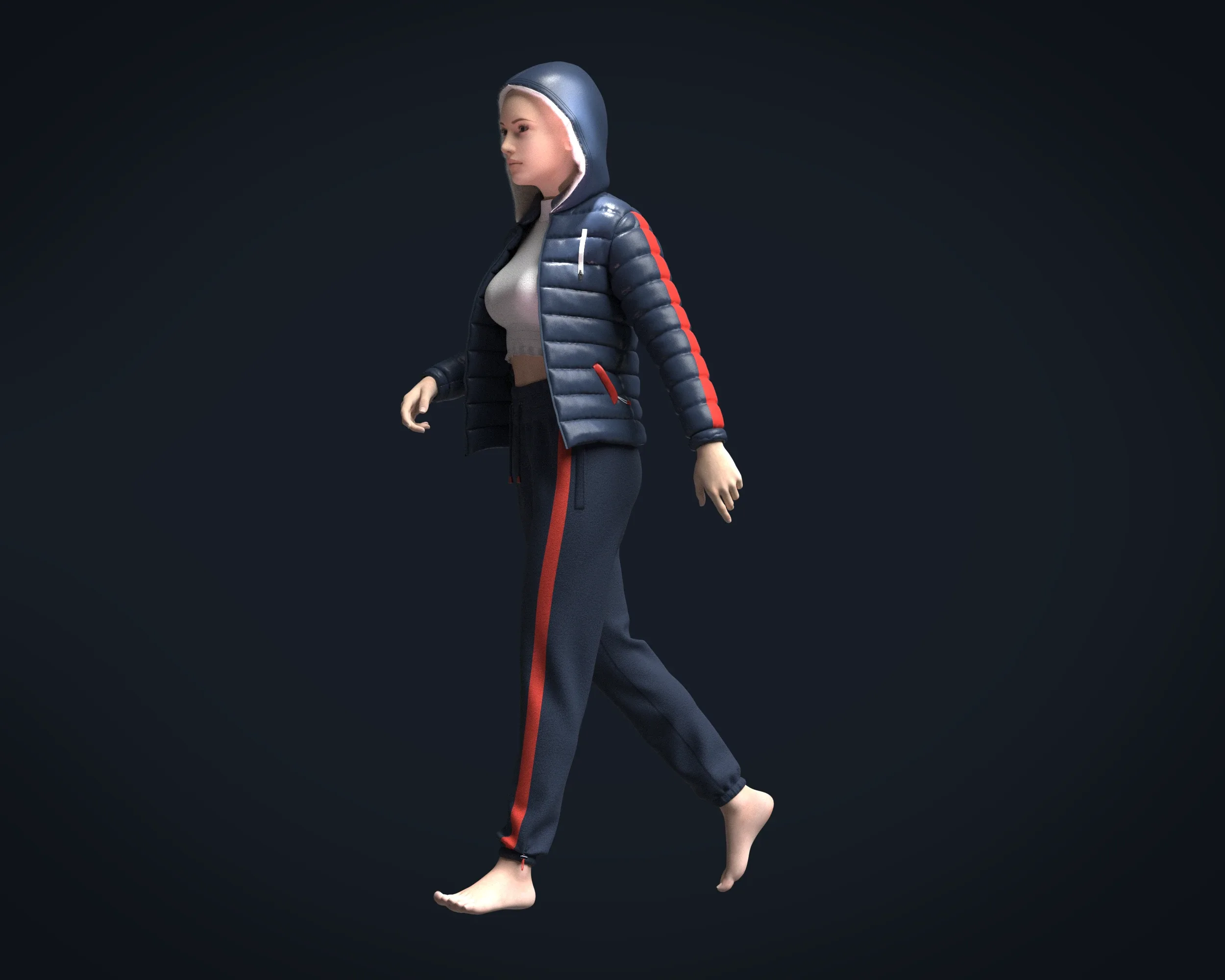 Girls Outfit - Puffer Jacket with Jogger