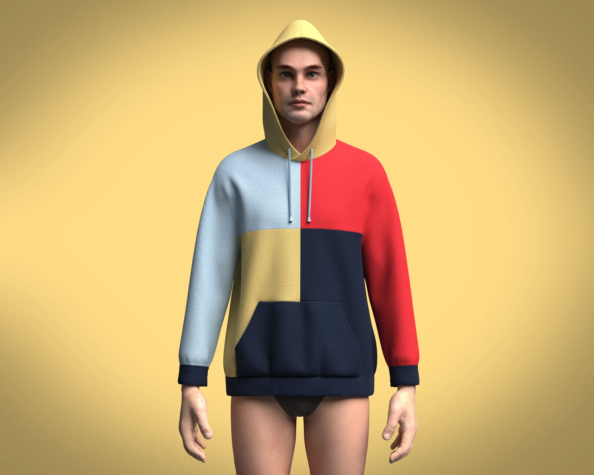 Hoodie Multi-Color | Marvelous / Clo3d / obj / fbx