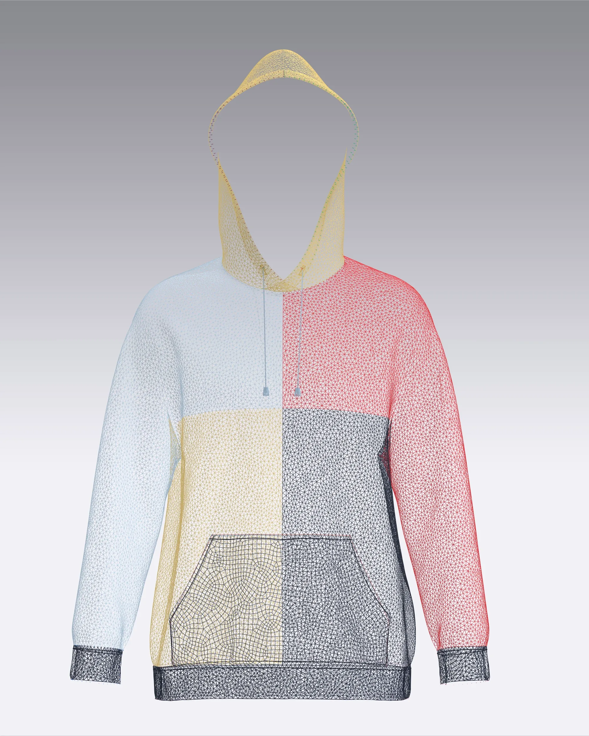 Hoodie Multi-Color | Marvelous / Clo3d / obj / fbx