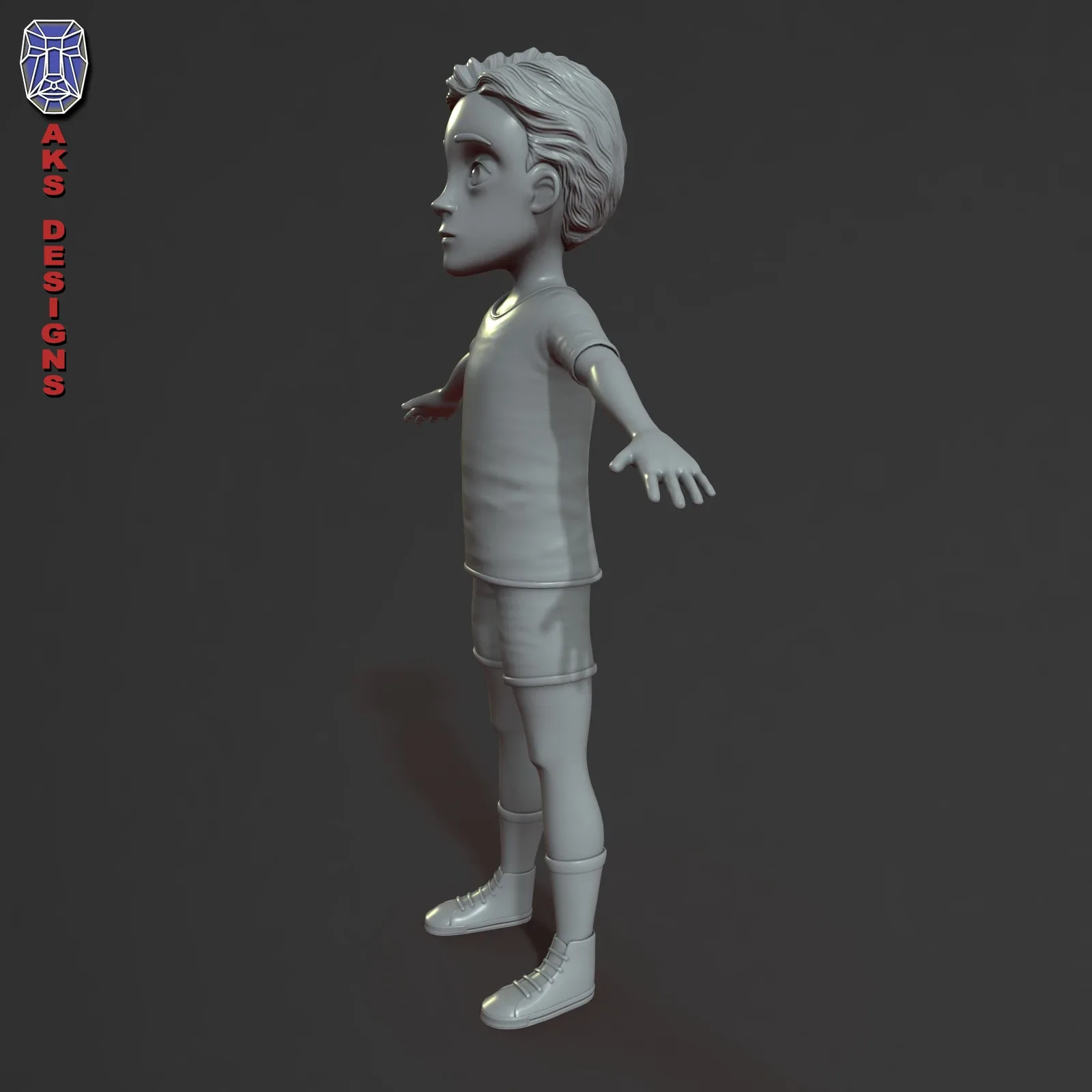 cartoon boy v4 base mesh