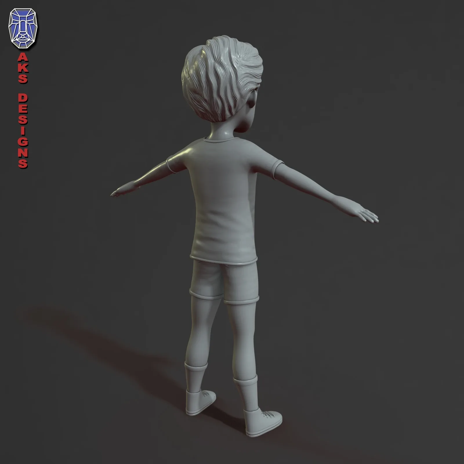 cartoon boy v4 base mesh