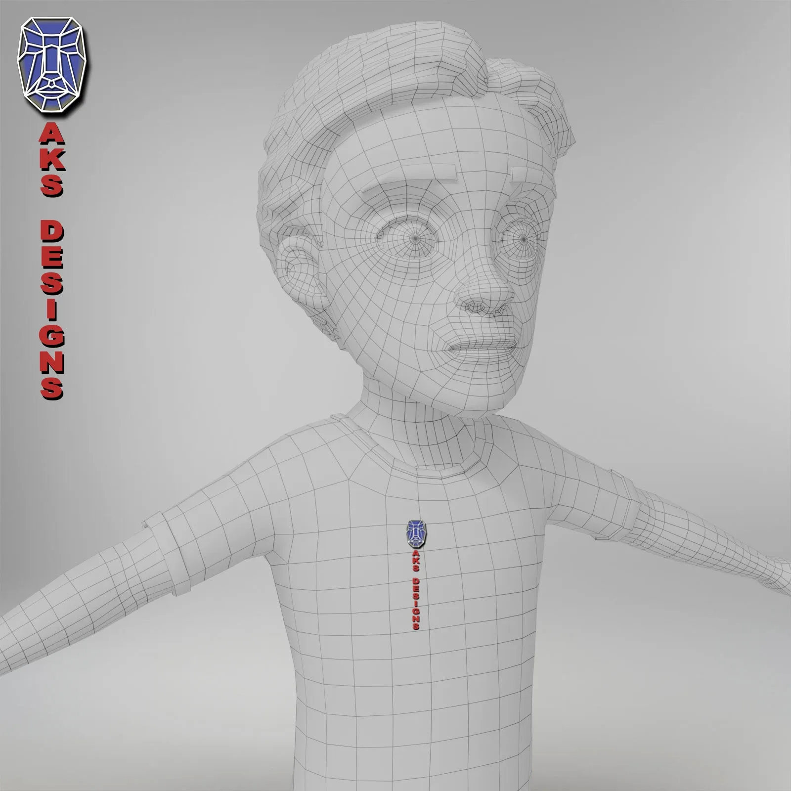 cartoon boy v4 base mesh