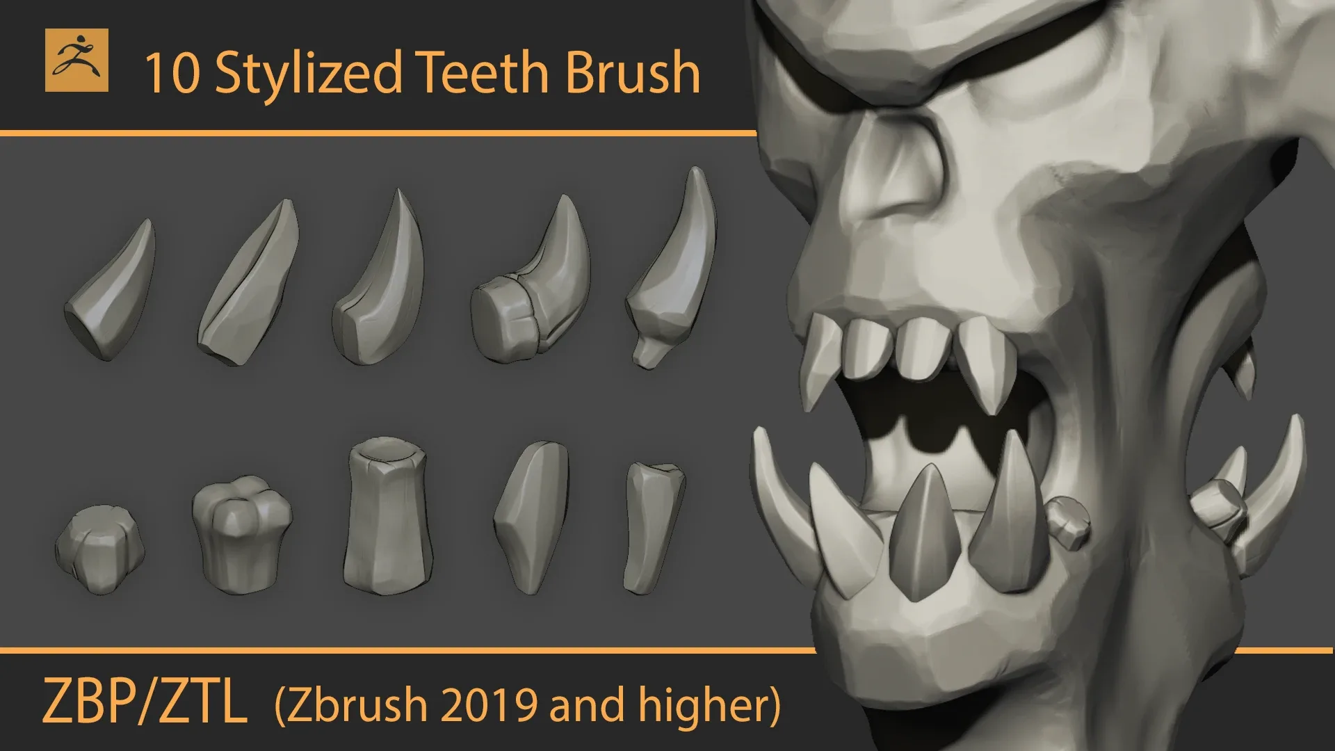 Stylized Teeth for Zbrush
