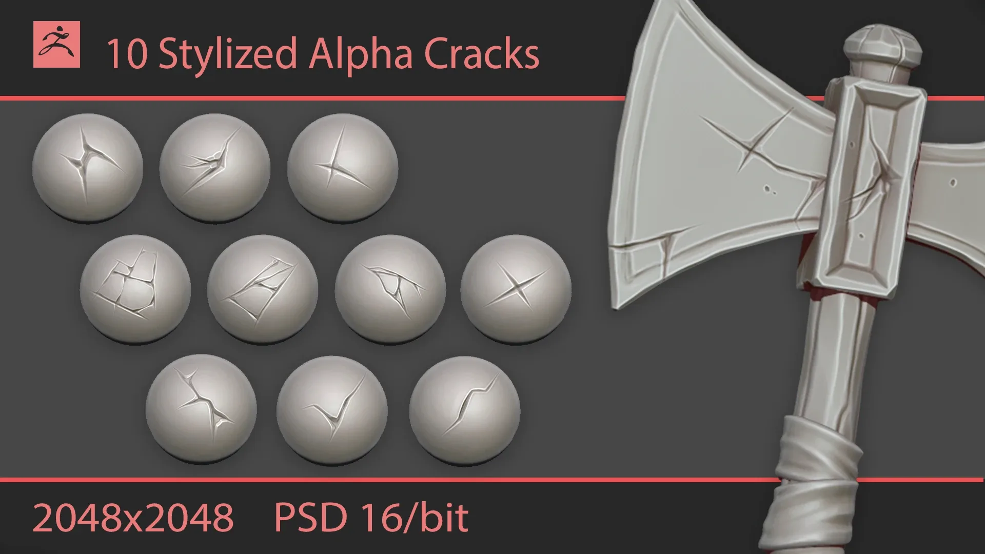 Stylized Cracks Alphas