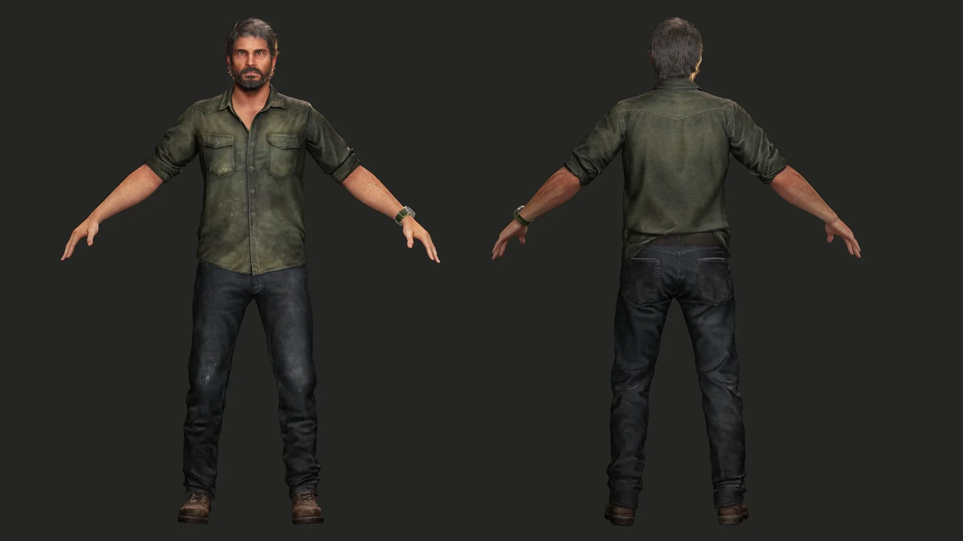 Pedro Pascal Joel Miller The Last Of Us Full Rigged