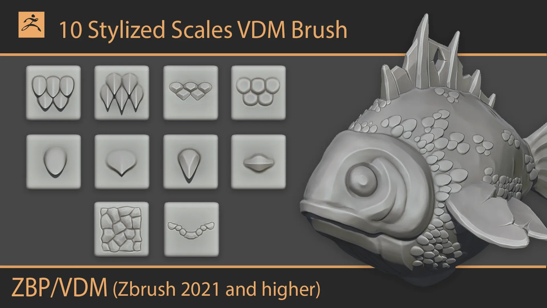 Stylized Scales VDM Brush