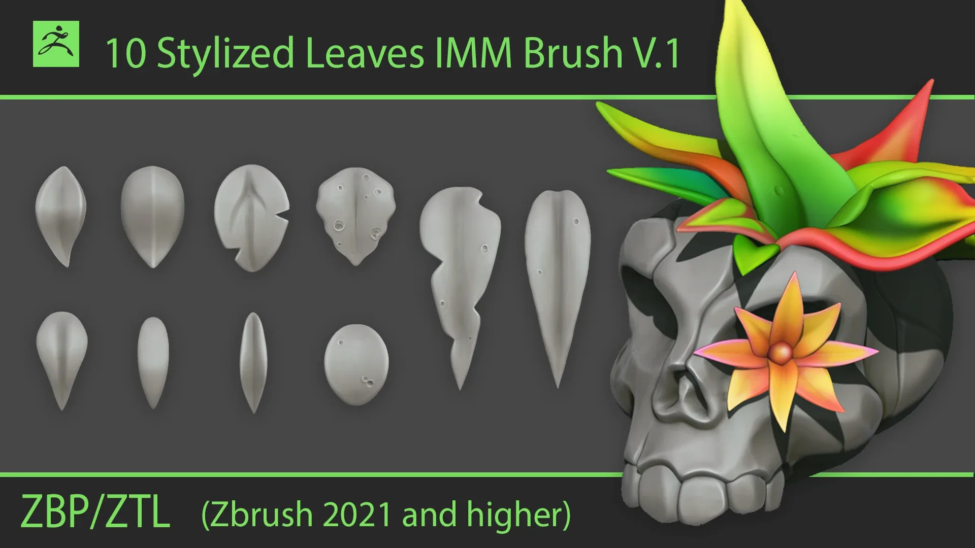 Stylized Leaves IMM Brushes V.1