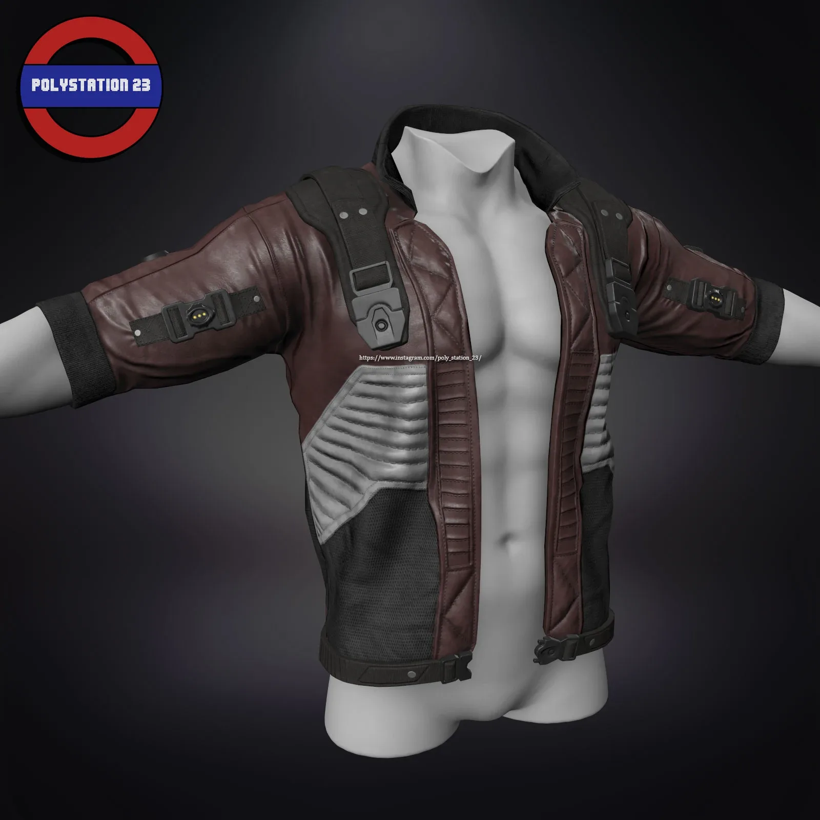 Sci fi cyberpunk jacket Game ready v1