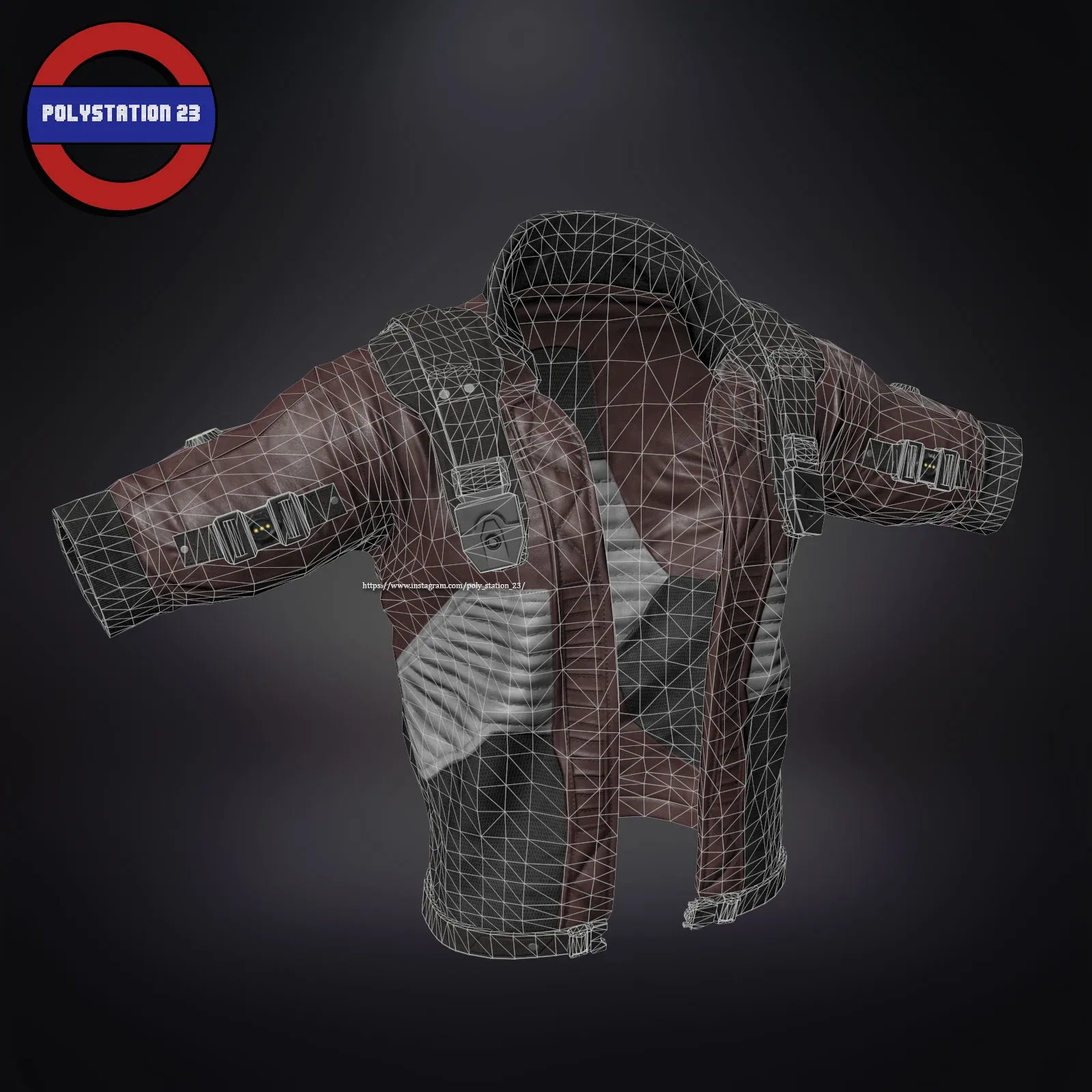 Sci fi cyberpunk jacket Game ready v1