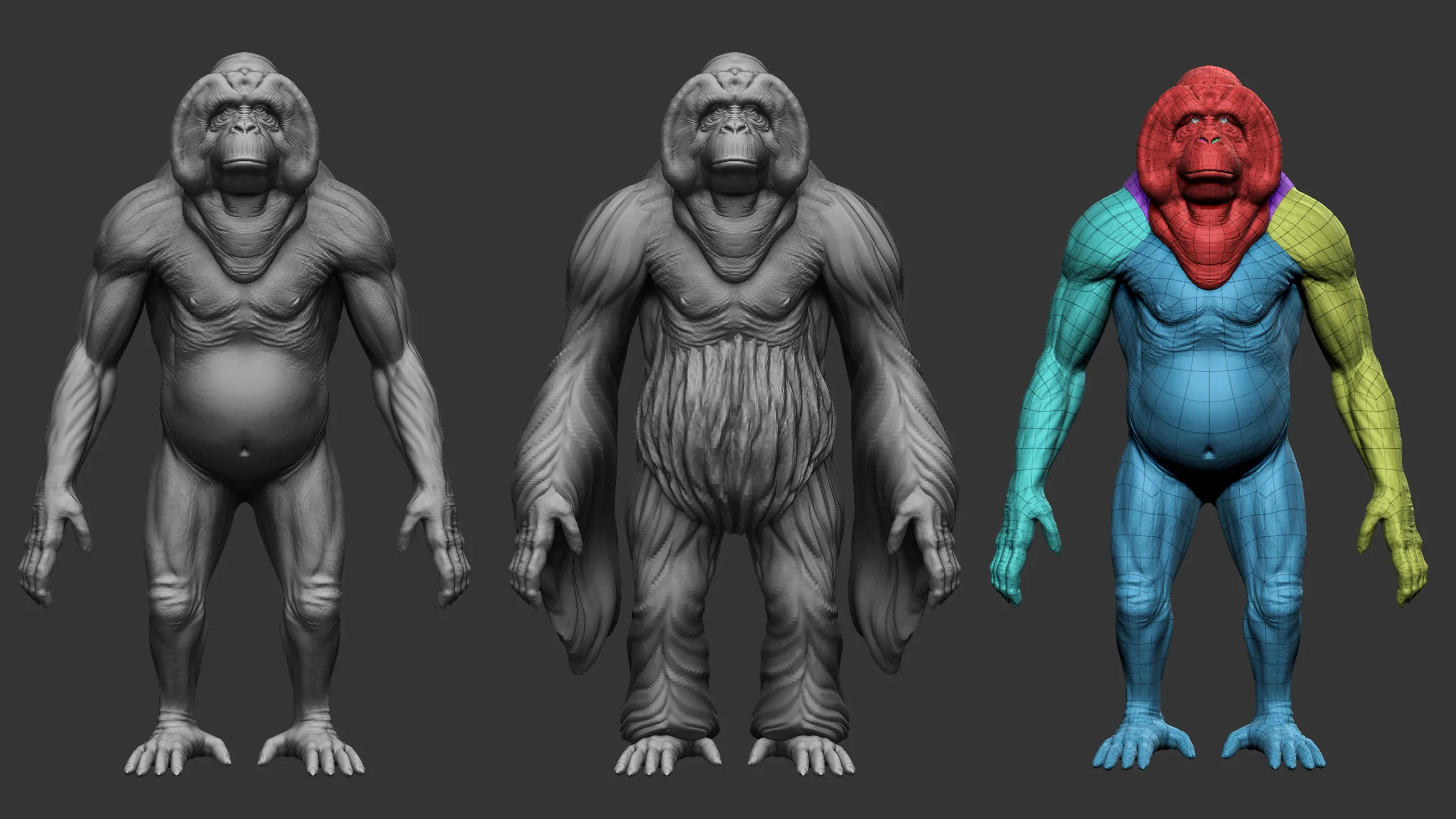 Orangutan - Topology + UV Map