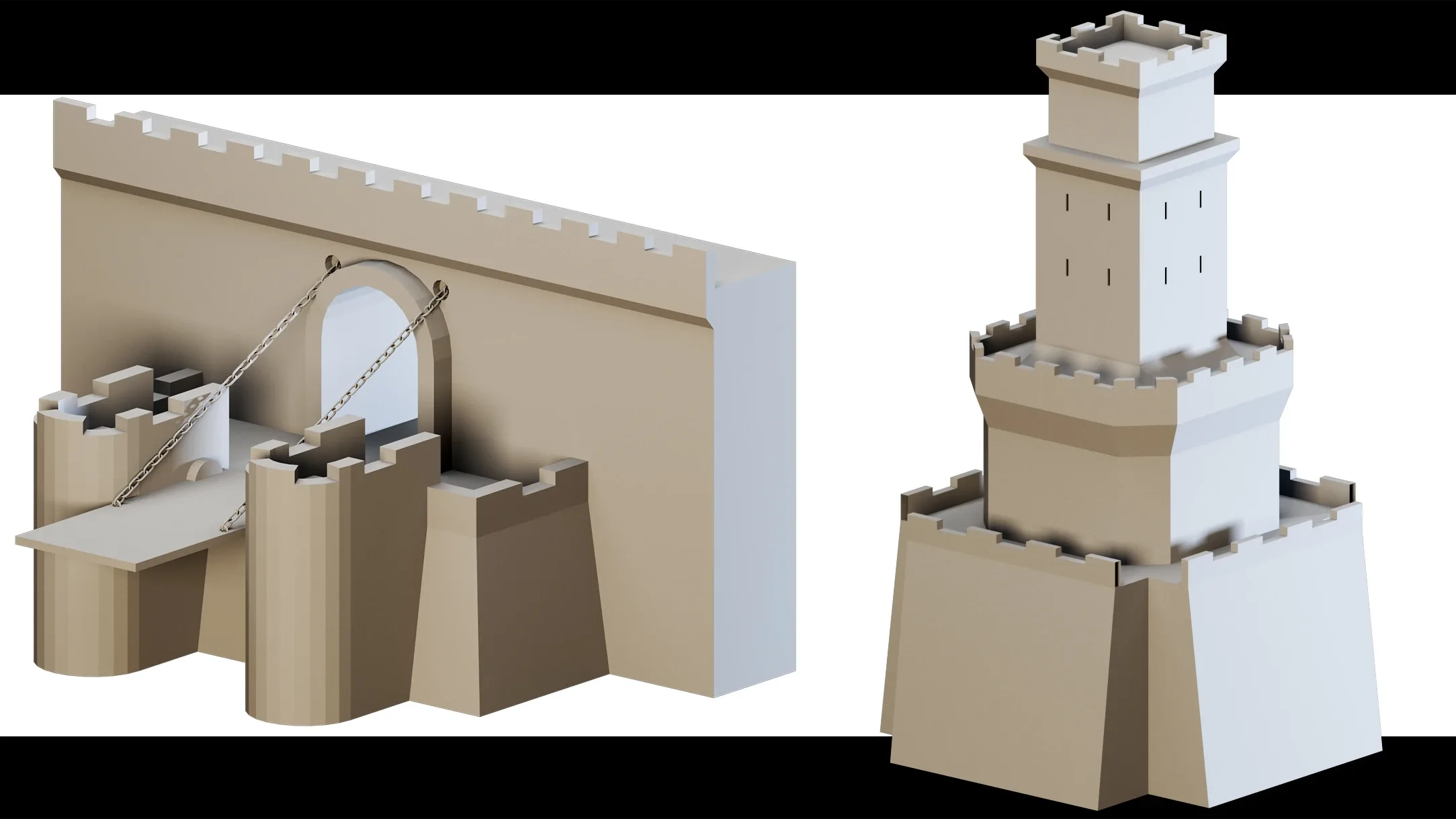 30 Castle Props- 3d Model