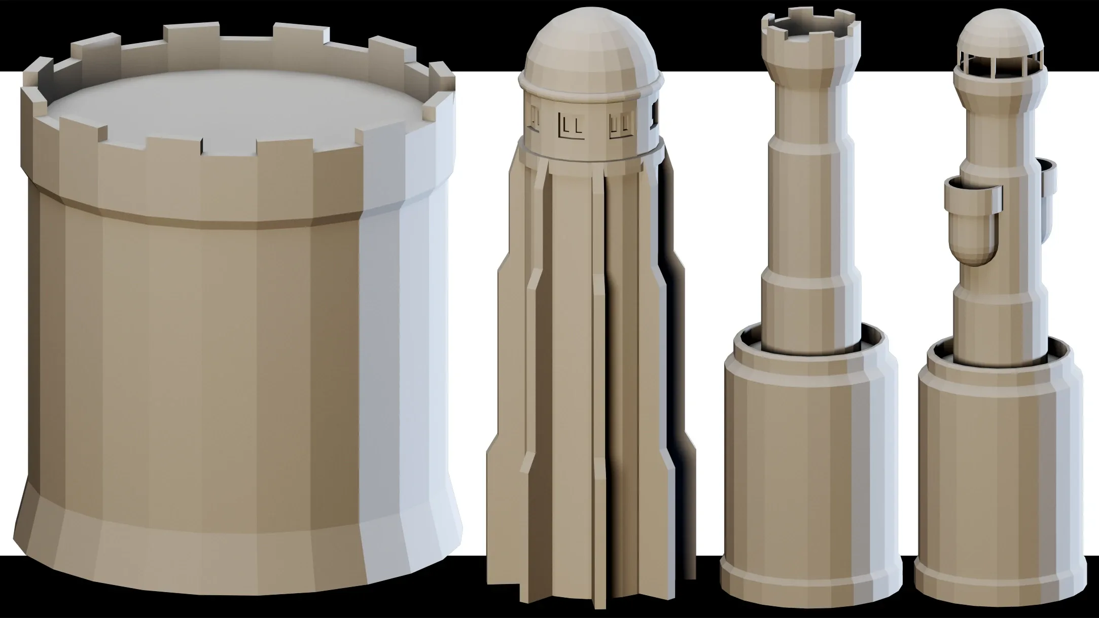 30 Castle Props- 3d Model