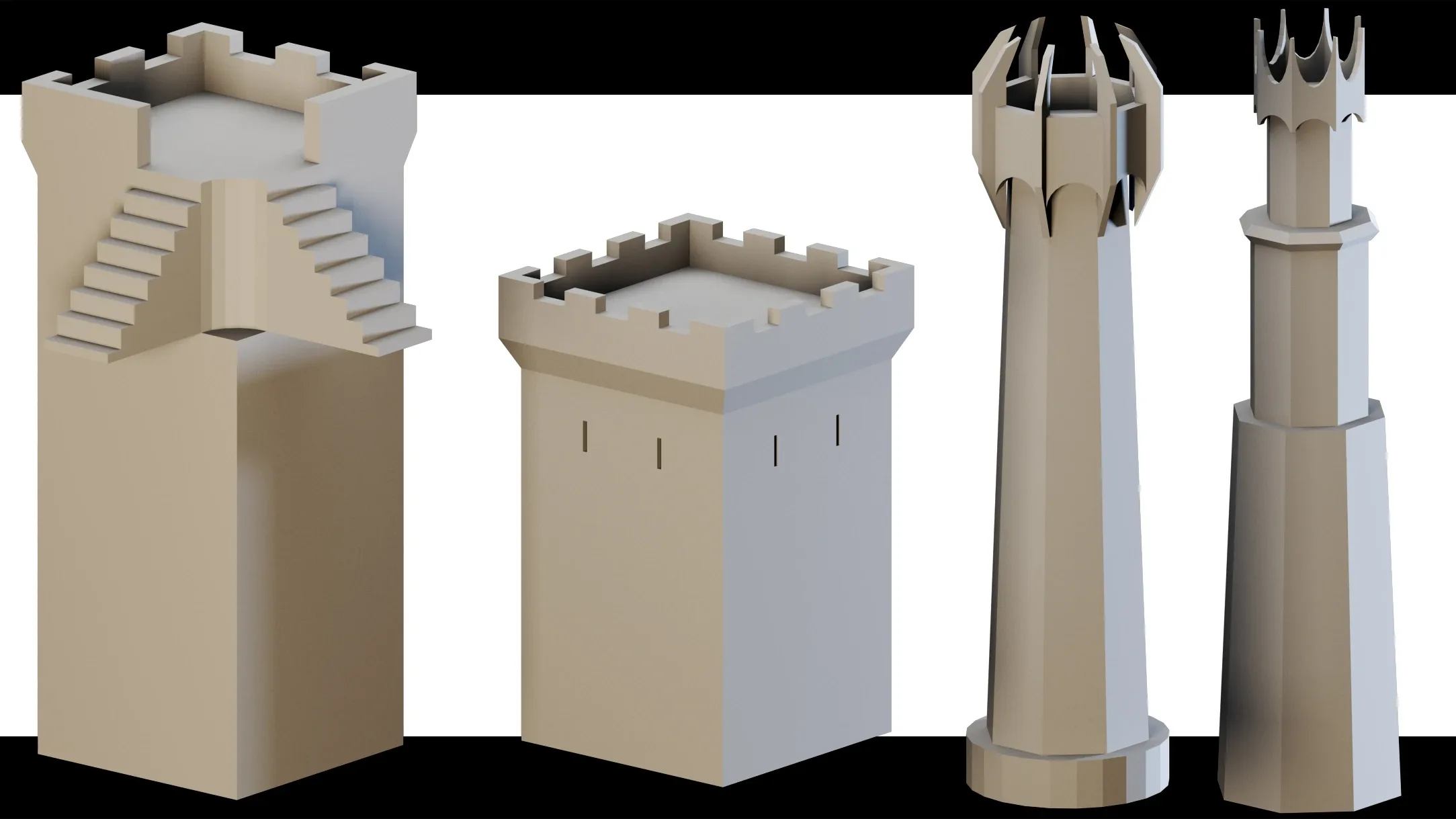 30 Castle Props- 3d Model