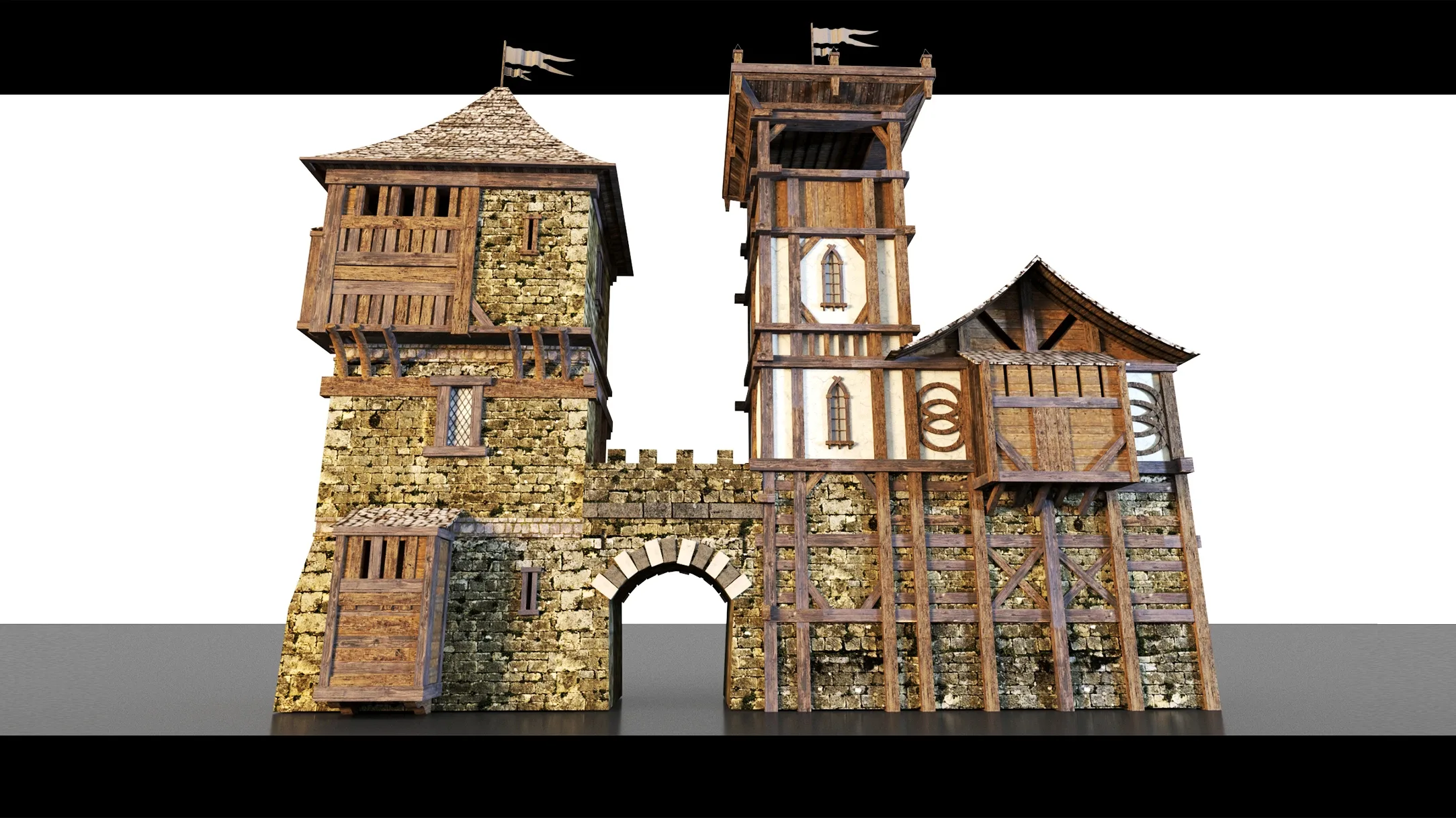 Medieval Gate- 3d Model