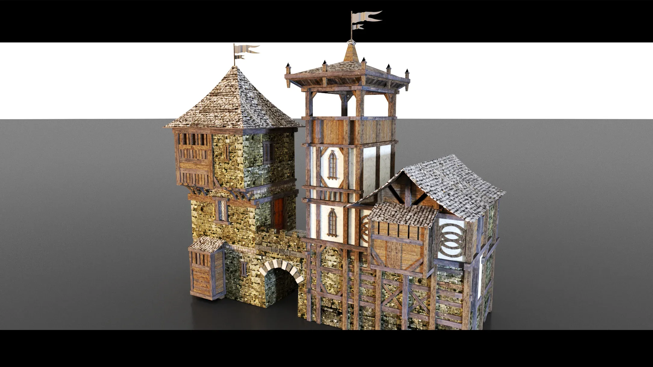 Medieval Gate- 3d Model