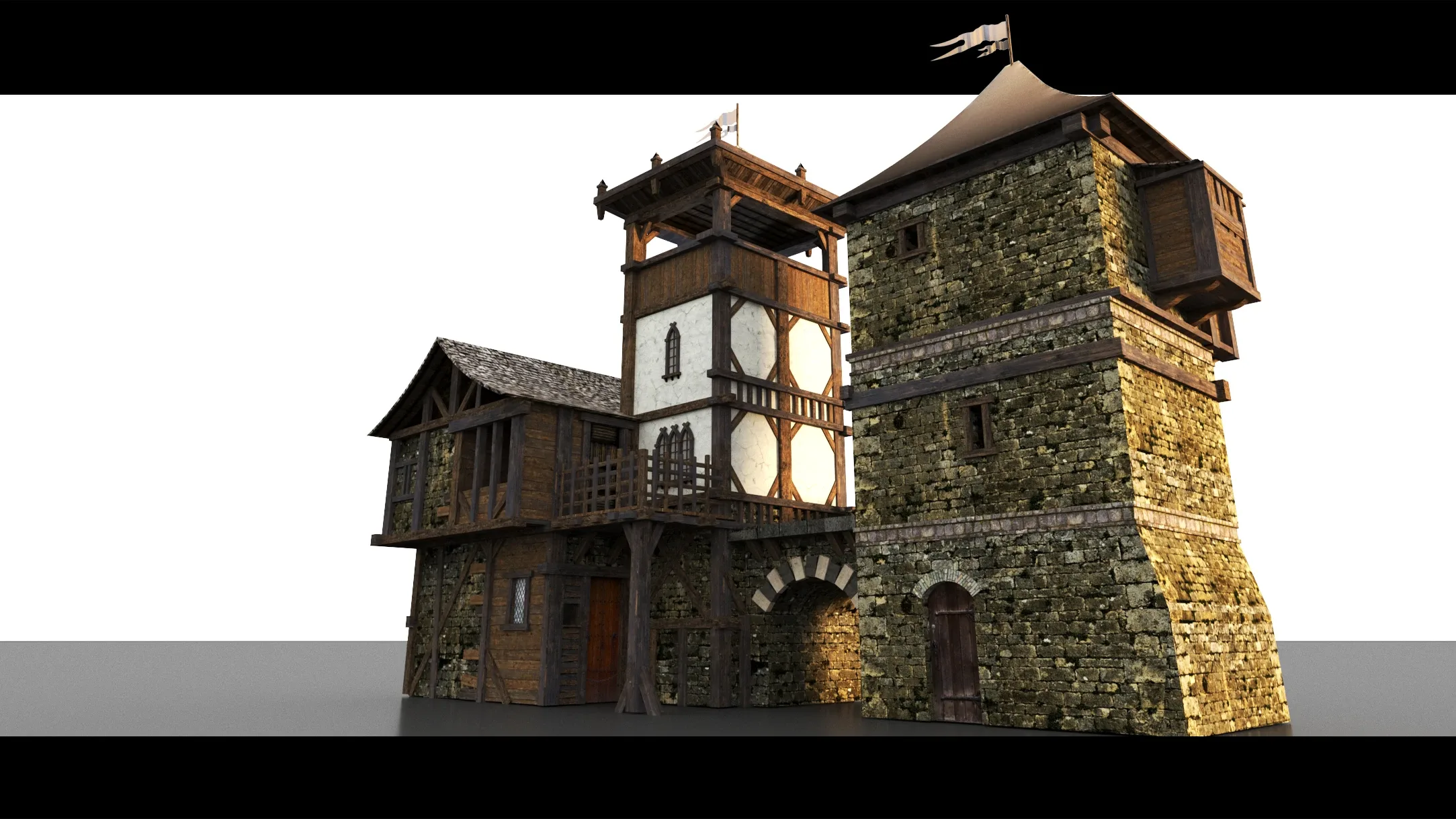 Medieval Gate- 3d Model