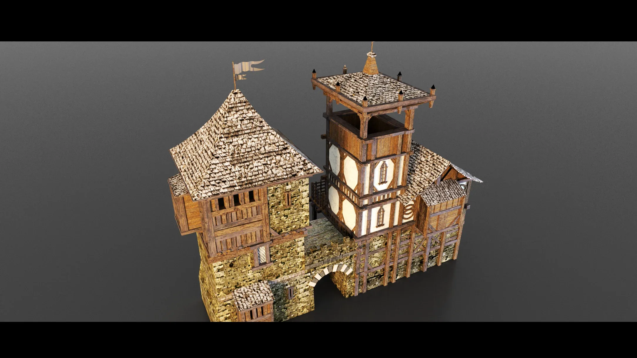 Medieval Gate- 3d Model