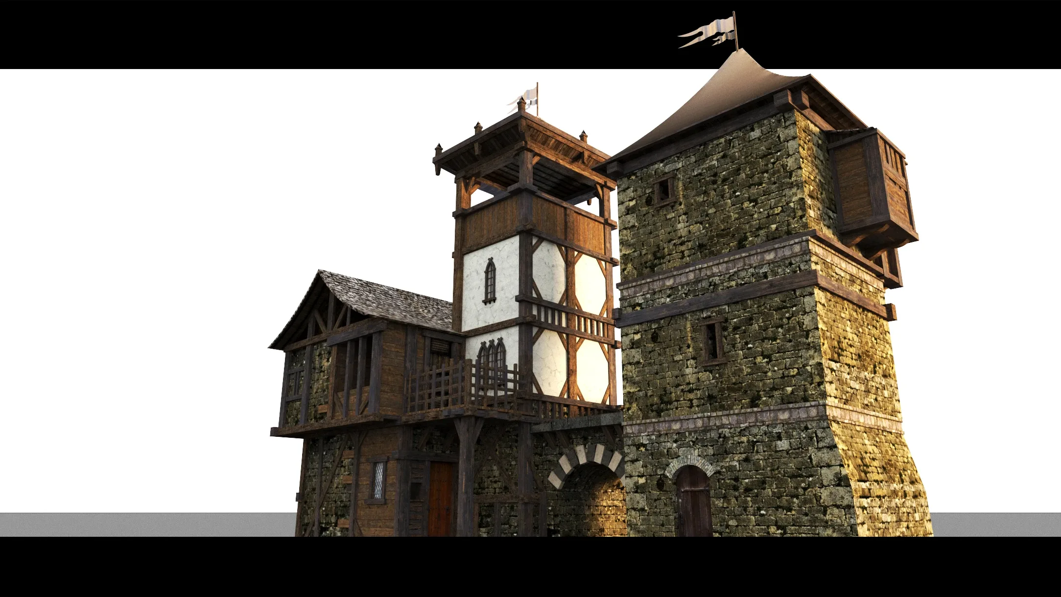 Medieval Gate- 3d Model