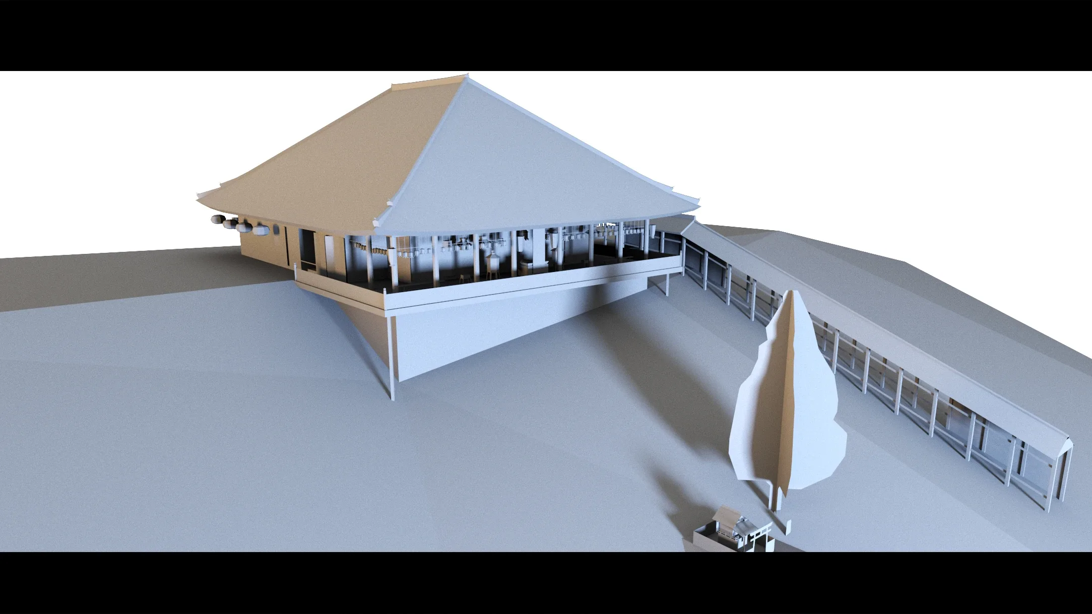 6 Old Japanese Buildings- 3d Model