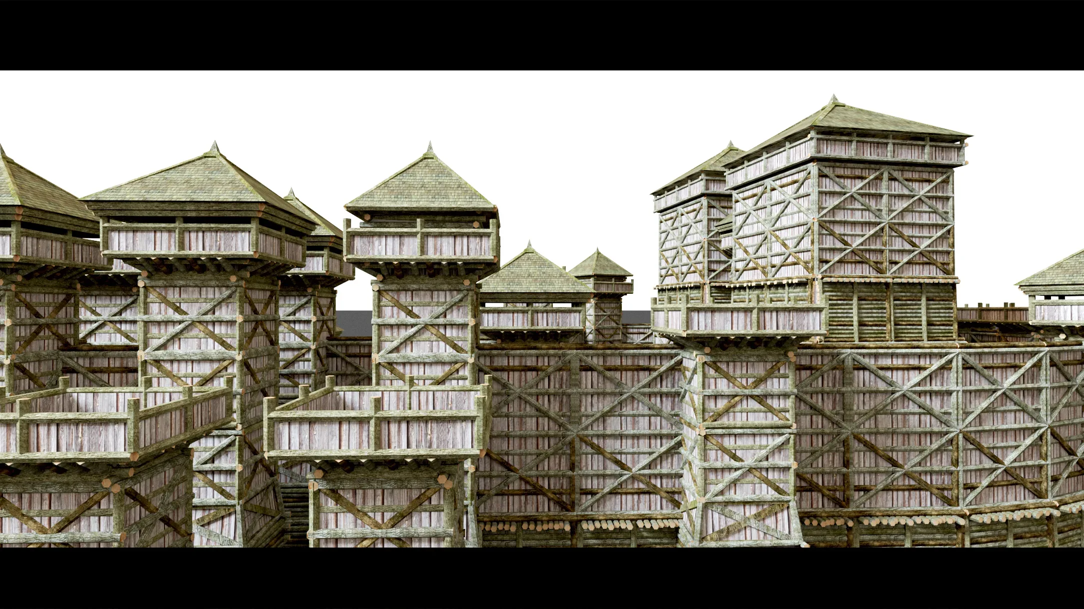 Wooden Castle- 3d Model