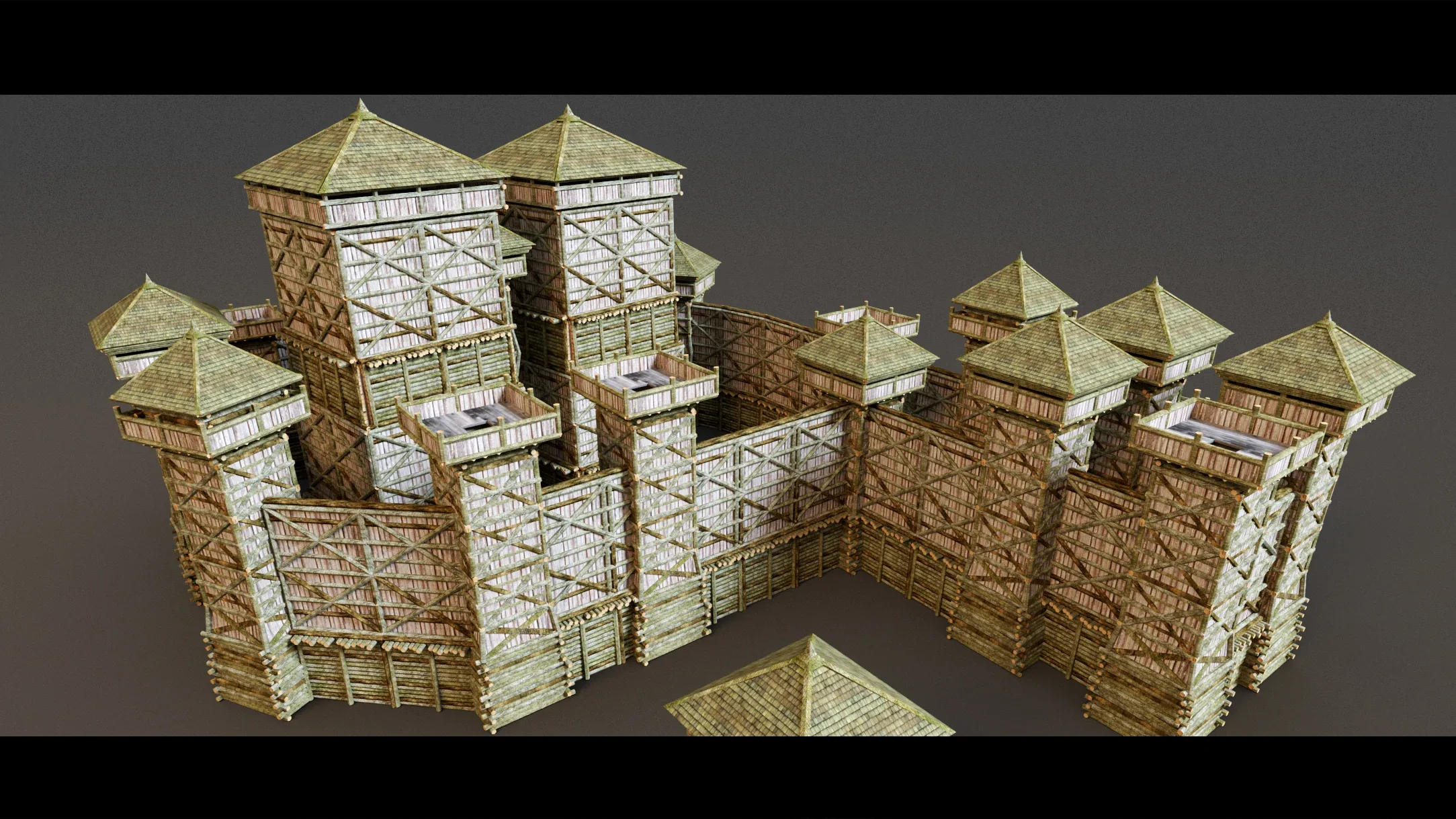 Wooden Castle- 3d Model