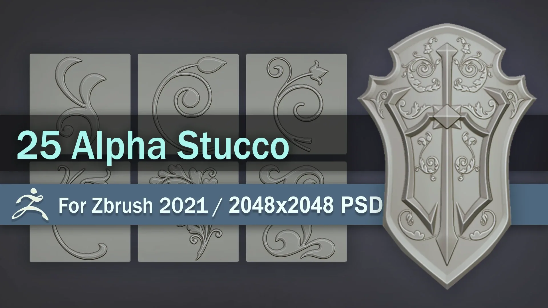 Stylized alpha stucco