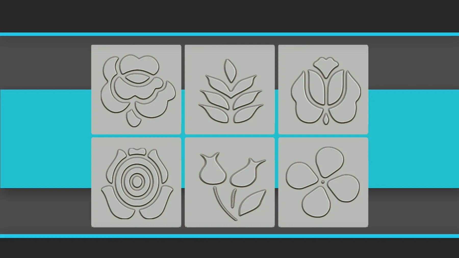 Stylized alphas of flowers