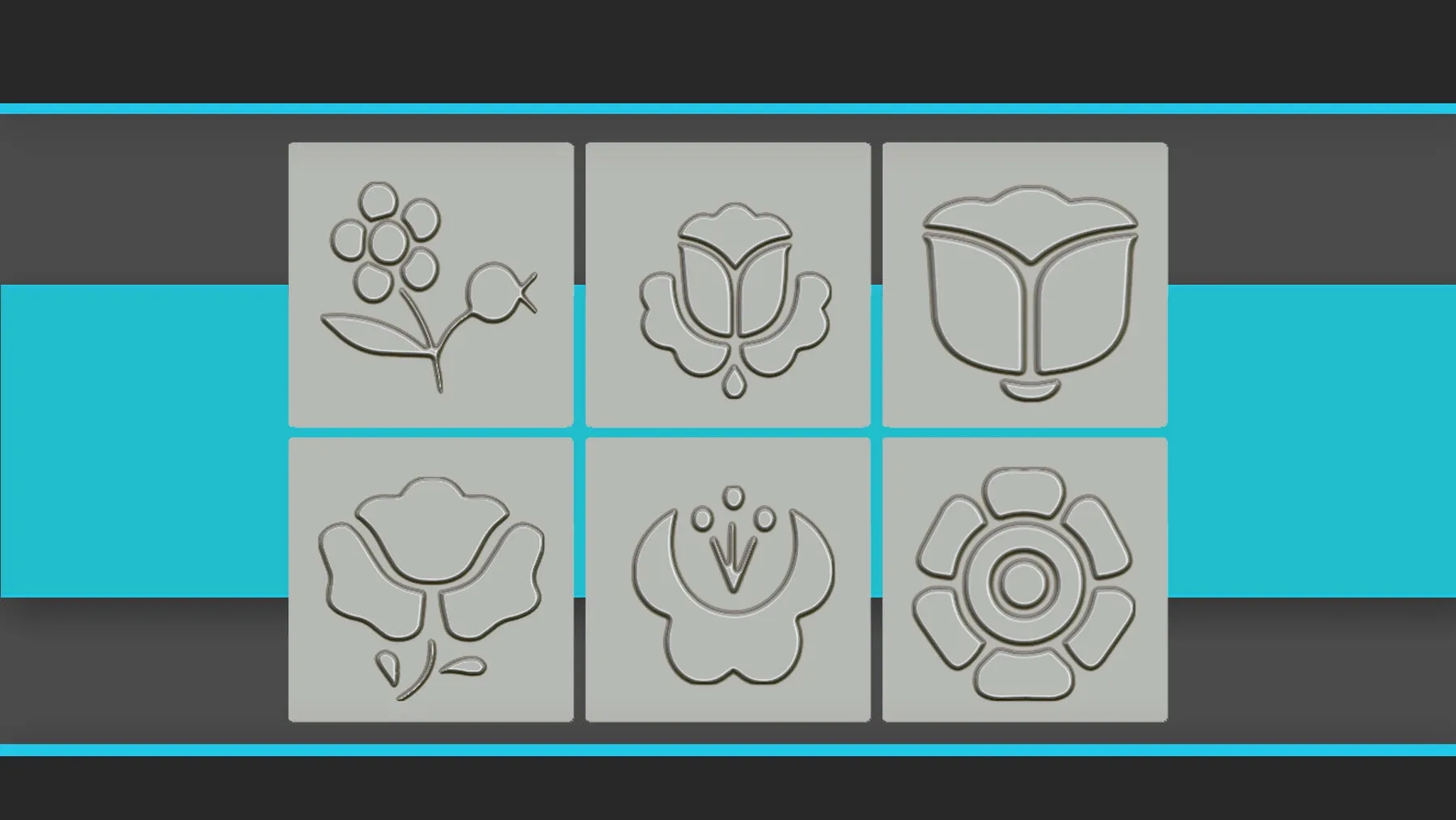 Stylized alphas of flowers