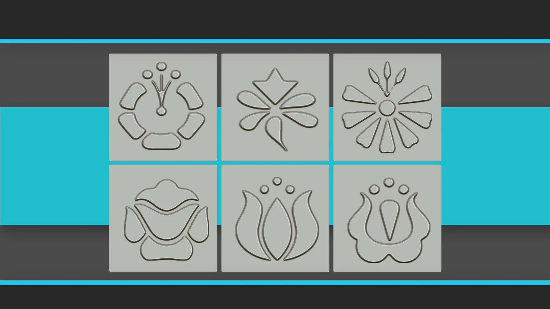 Stylized alphas of flowers