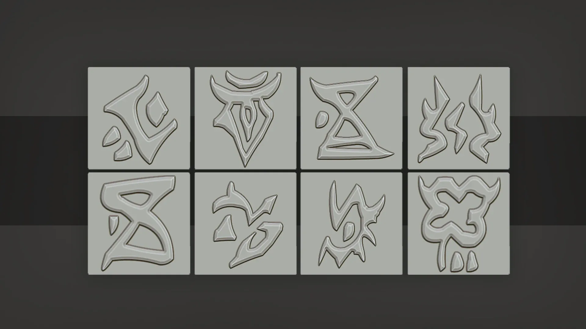 Stylized alphas of runes and the orc language