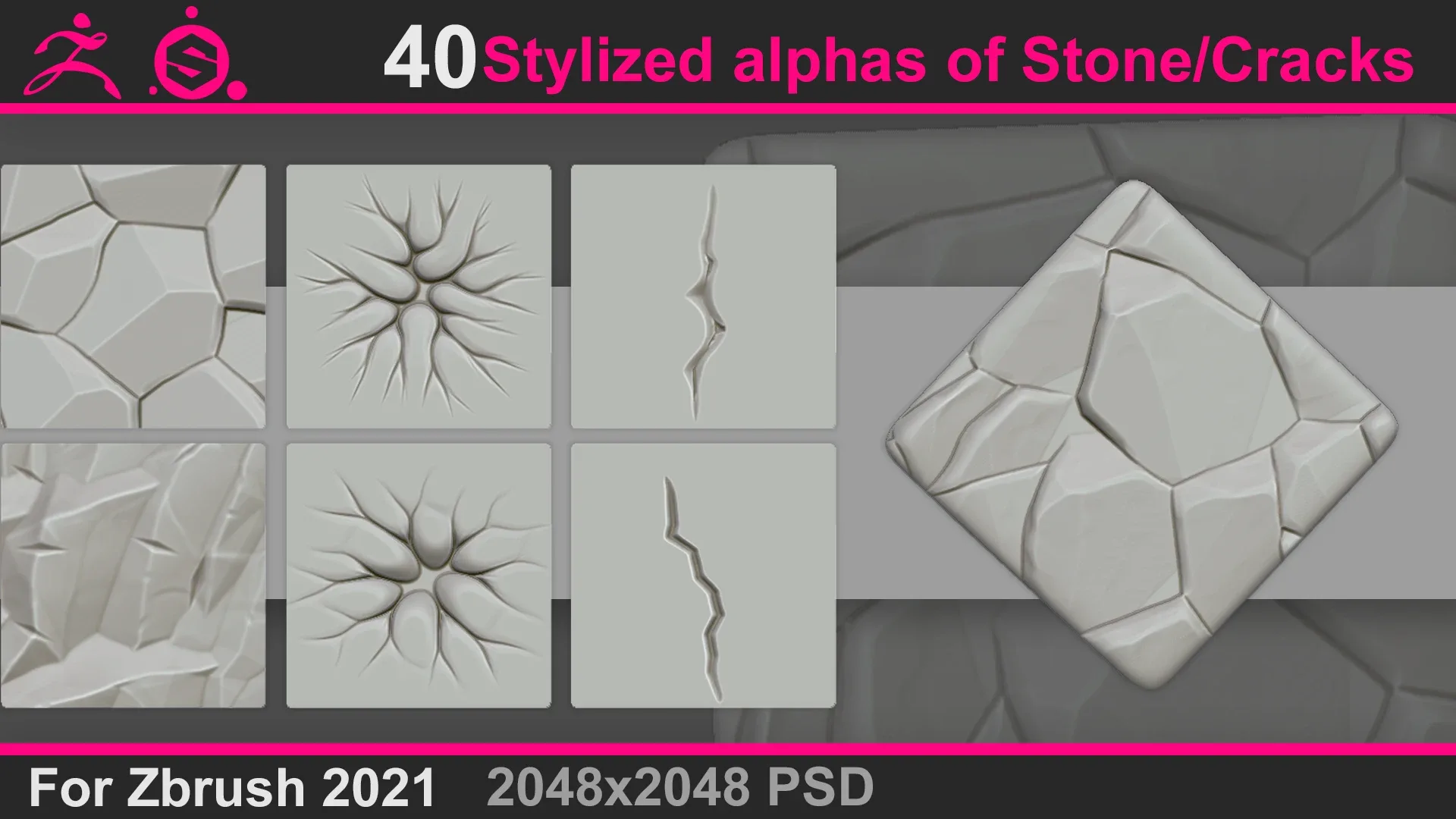 Stylized alphas of Stone,Cracks