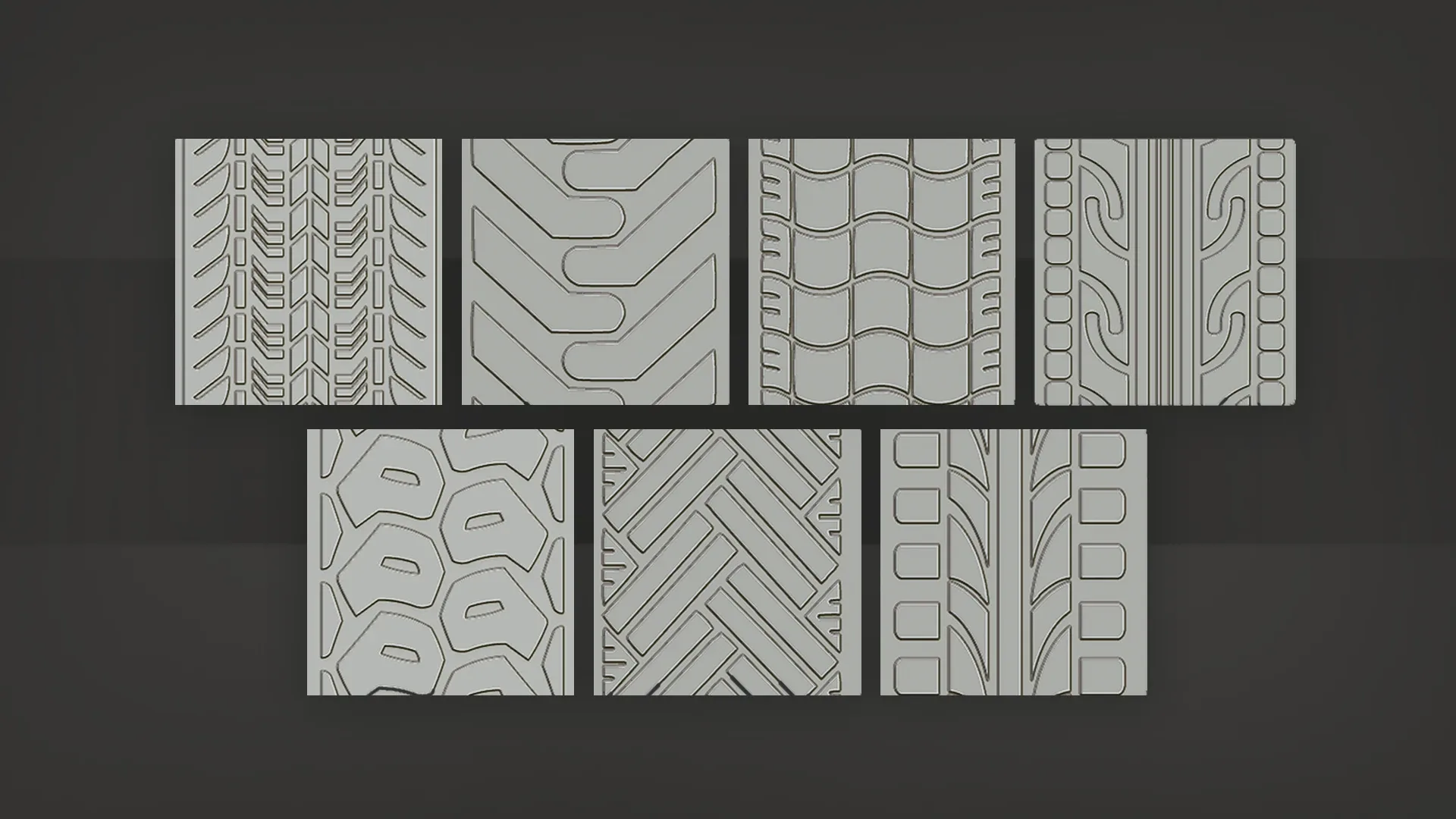 Stylized Seamless Tire Treads