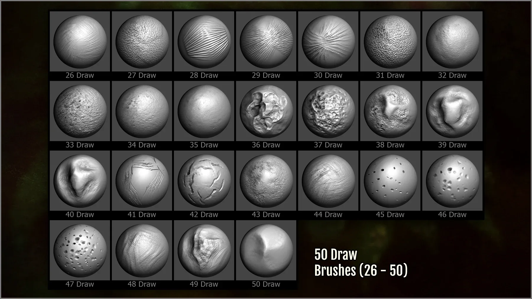 Mushroom Maker 303 ZBrush Brushes 26 Basemeshes and 50 Alphas