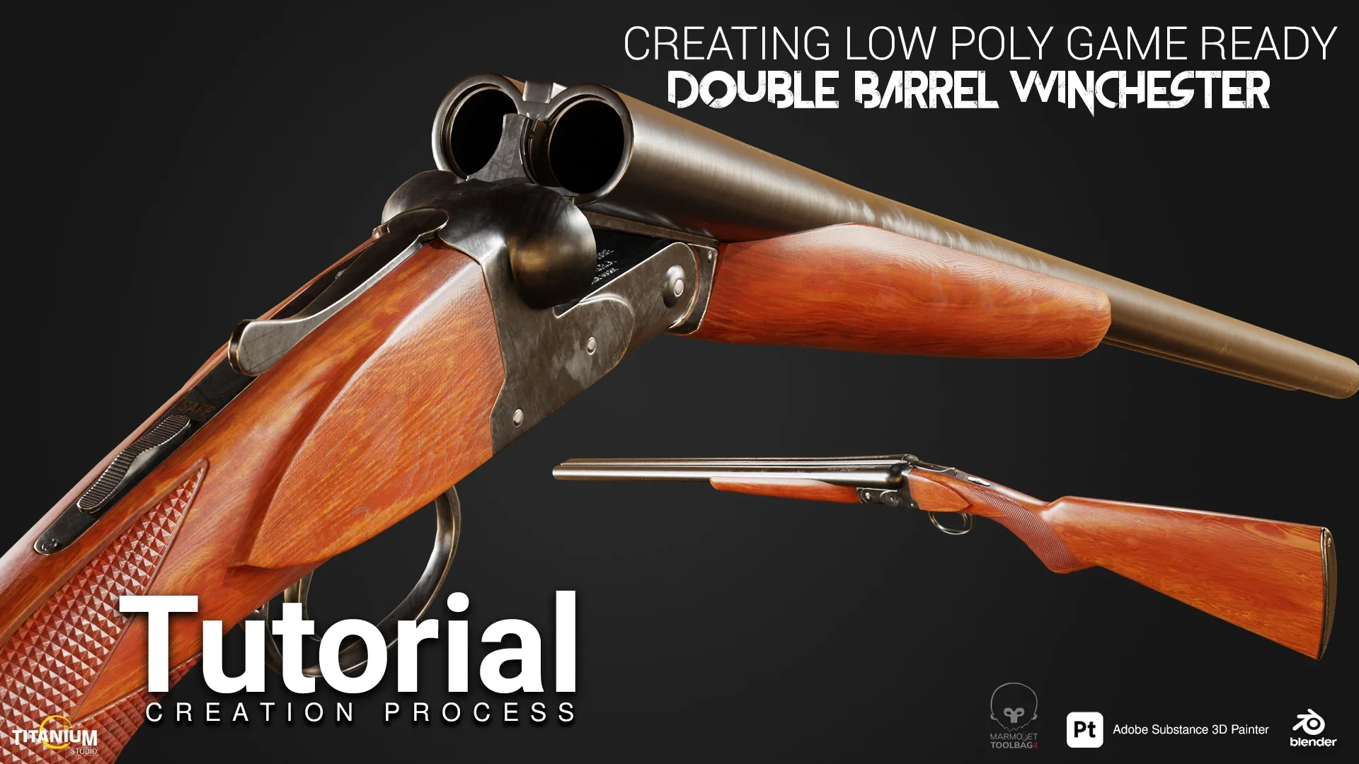 Creating Double Barrel Winchester inside Blender and Substance 3D Painter