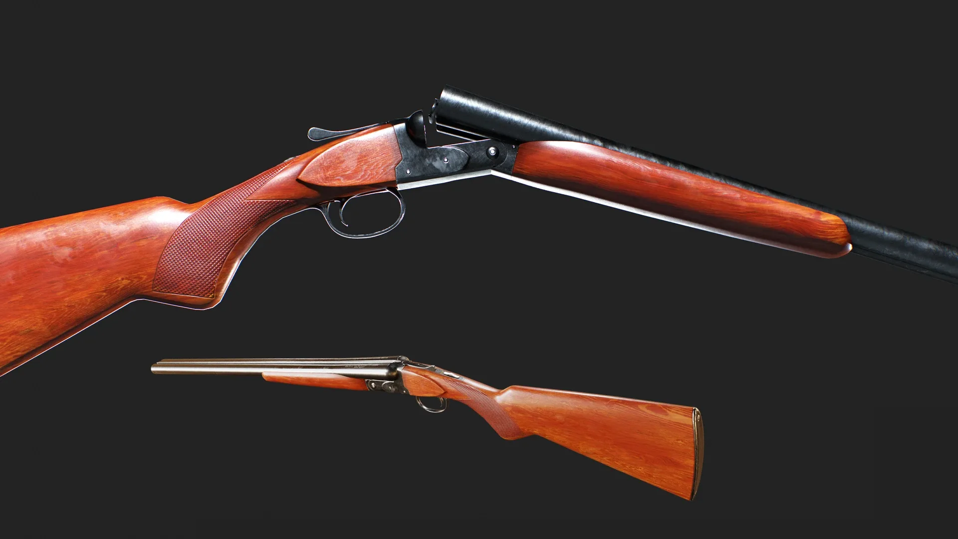 Creating Double Barrel Winchester inside Blender and Substance 3D Painter