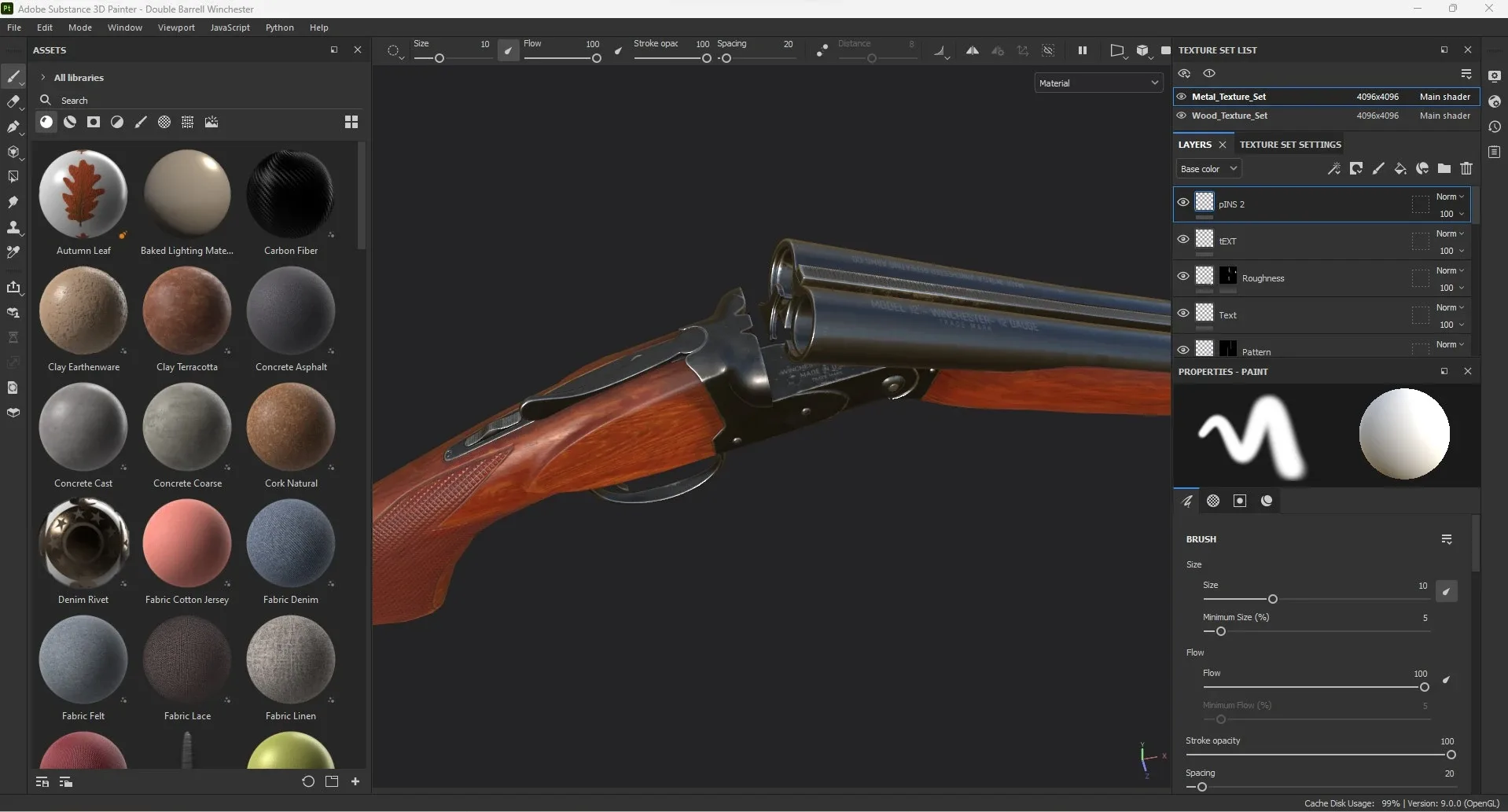 Creating Double Barrel Winchester inside Blender and Substance 3D Painter