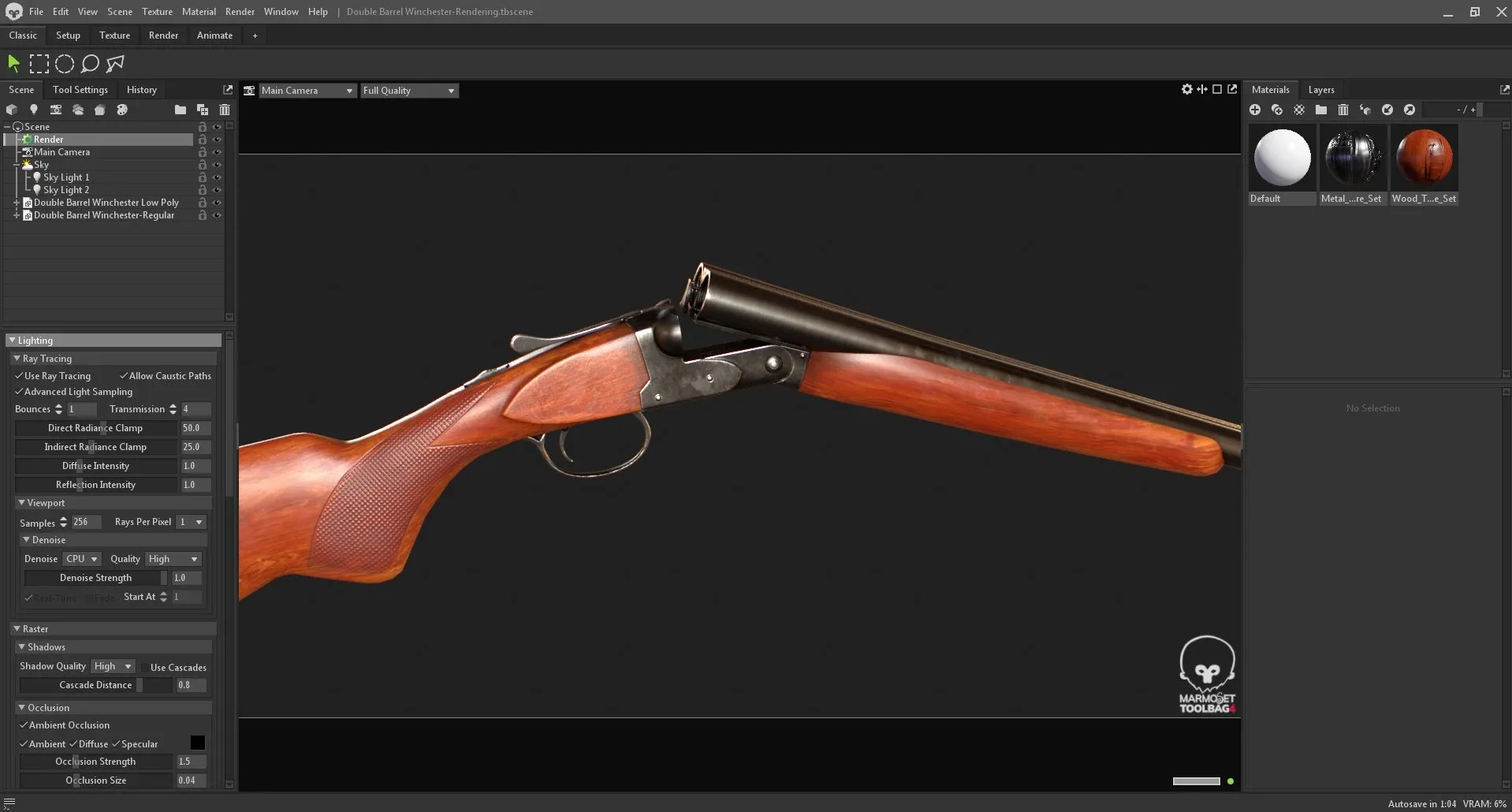 Creating Double Barrel Winchester inside Blender and Substance 3D Painter