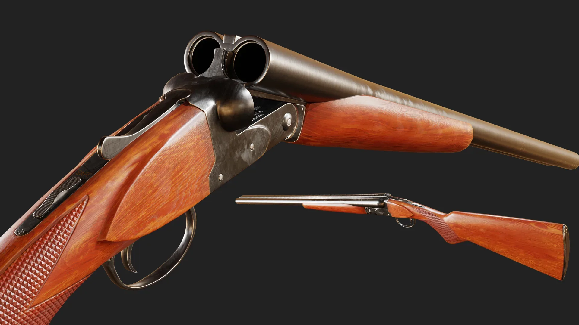 Creating Double Barrel Winchester inside Blender and Substance 3D Painter