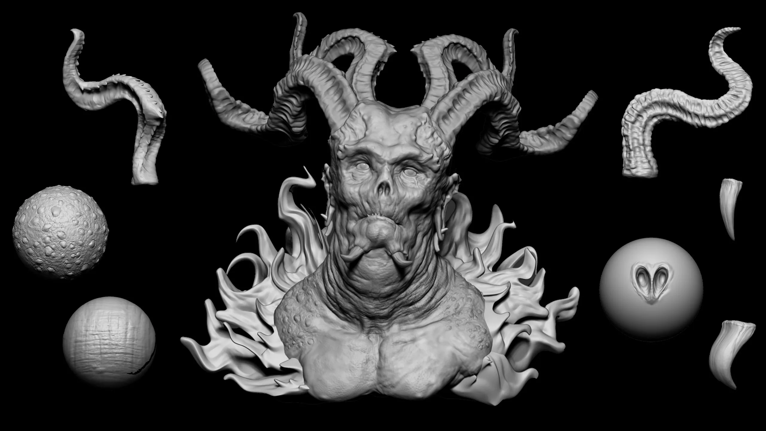 Zbrush + Blender Creature Maker 390 Brushes Bundle 20% OFF